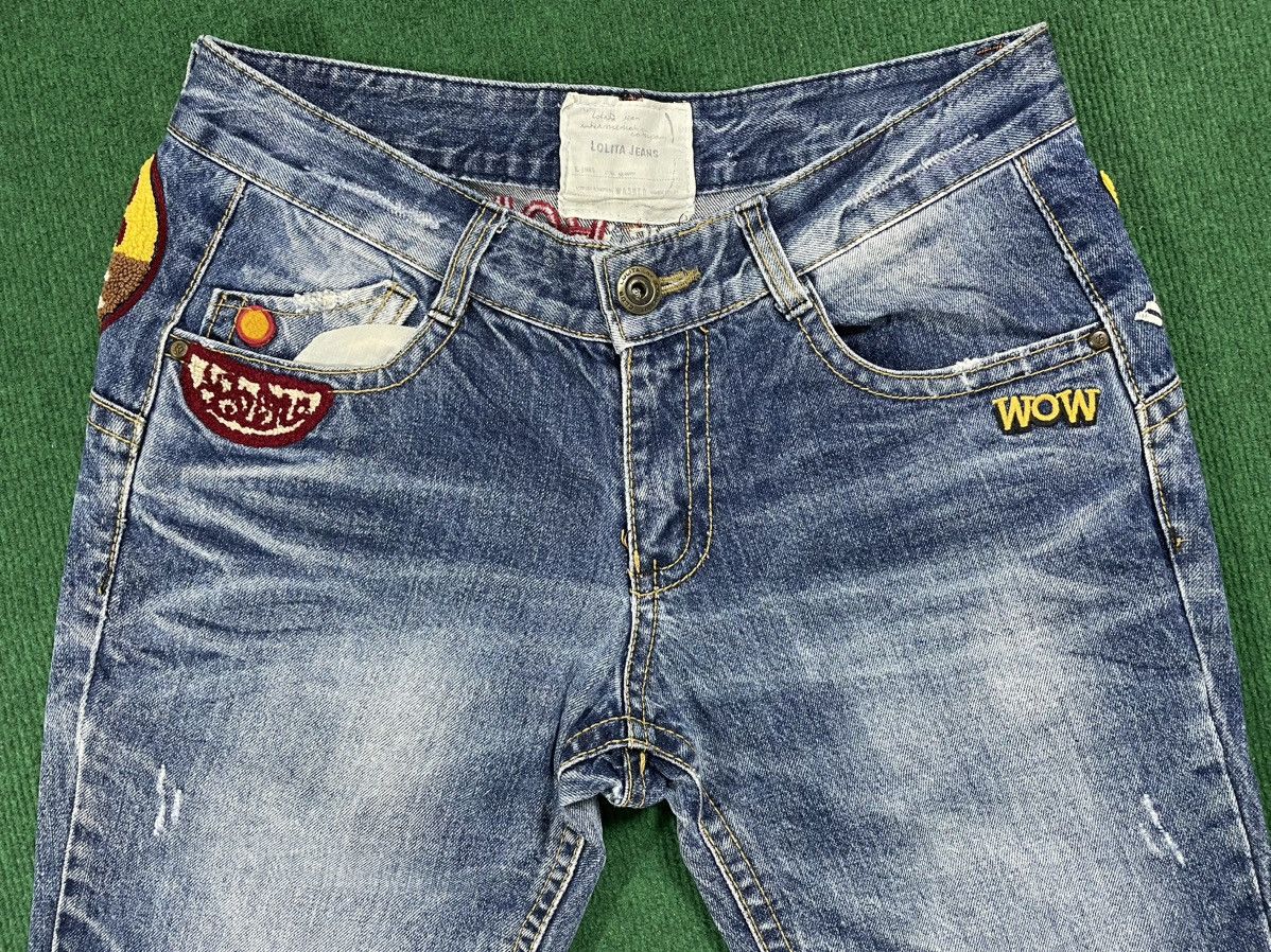 If Six Was Nine × Japanese Brand Distressed Lolita Jeans With Rare Patches Size US 34 / EU 50 - 5 Thumbnail