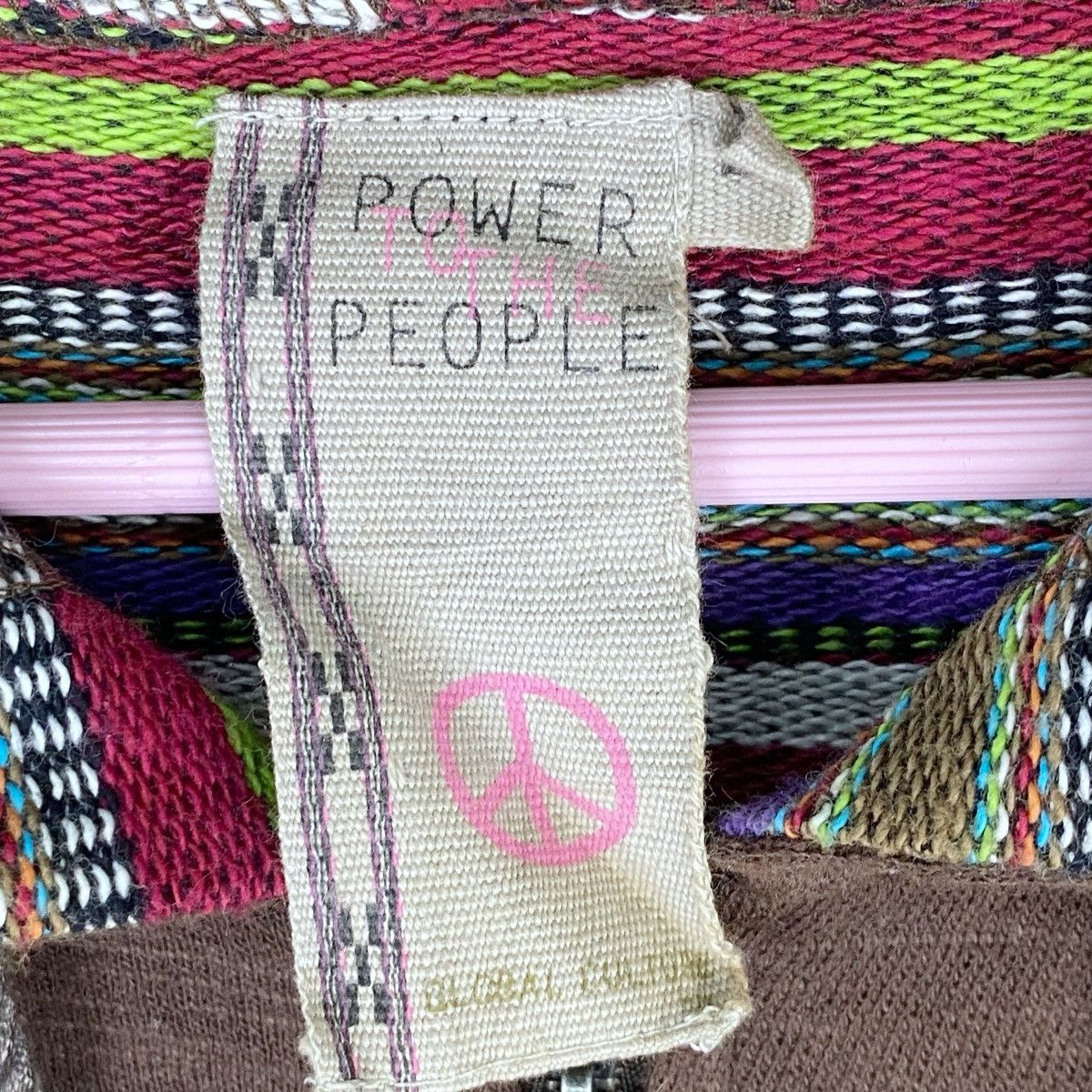 Designer × Vintage Power To The People Hoodie Sweater Brown Pullover Jumper Size US L / EU 52-54 / 3 - 5 Thumbnail