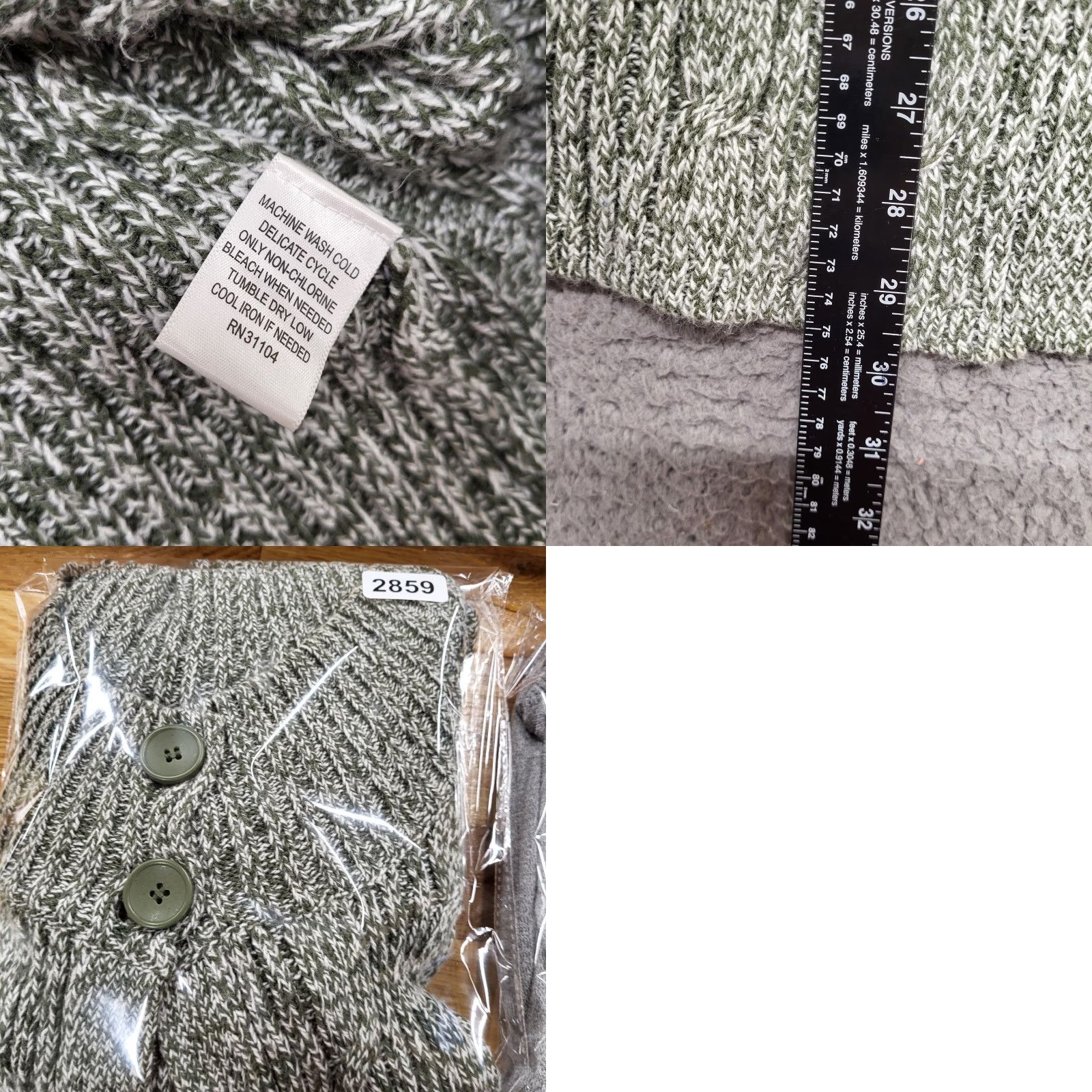 Vintage Kim Rogers 2 Button Sweater Vest Womens XL Gray Green Marbled Cotton Blend Knit Sleeveless Crew Neck Casual Workwear Bohemian Size XL / US 12-14 / IT 48-50 - 8 Thumbnail