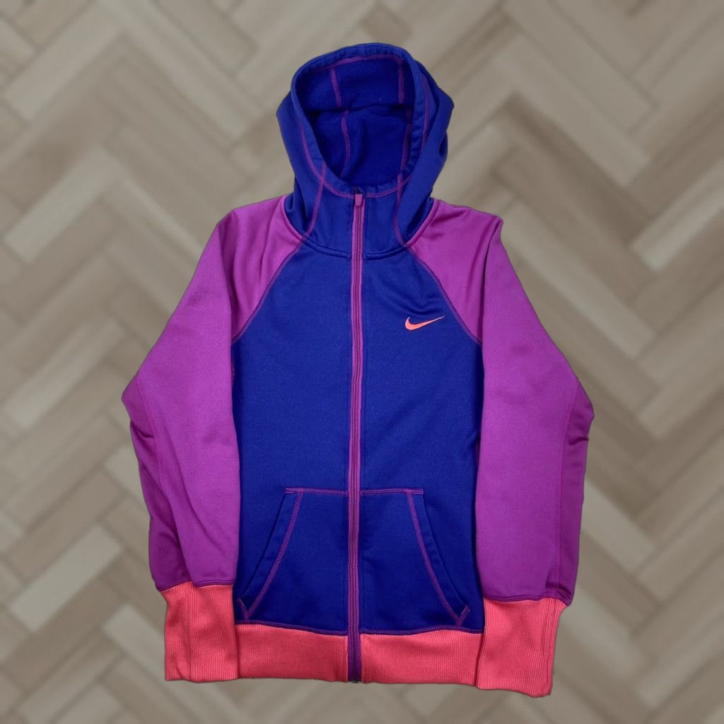 Nike Nike Therma Fit Jacket Womens XS Purple Hooded Zip Casual #7042 Size XS / US 0-2 / IT 36-38 - 1 Thumbnail