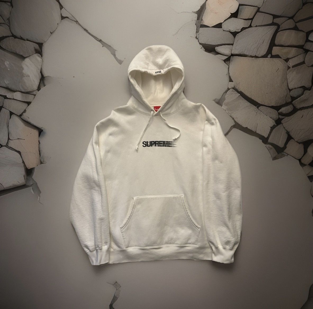 Supreme Supreme White Motion Logo Hoodie Sweatshirt (SS23) - XL Size US XL / EU 56 / 4 - 1 Thumbnail