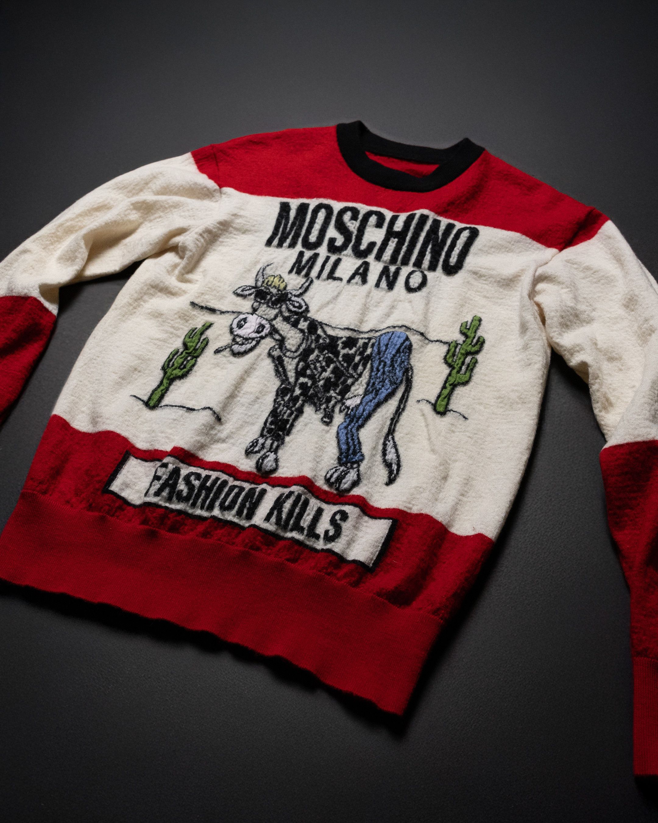 Moschino Moschino A/W 16 "Fashion Kills" Wool Sweater Size S / US 4 / IT 40 - 5 Thumbnail