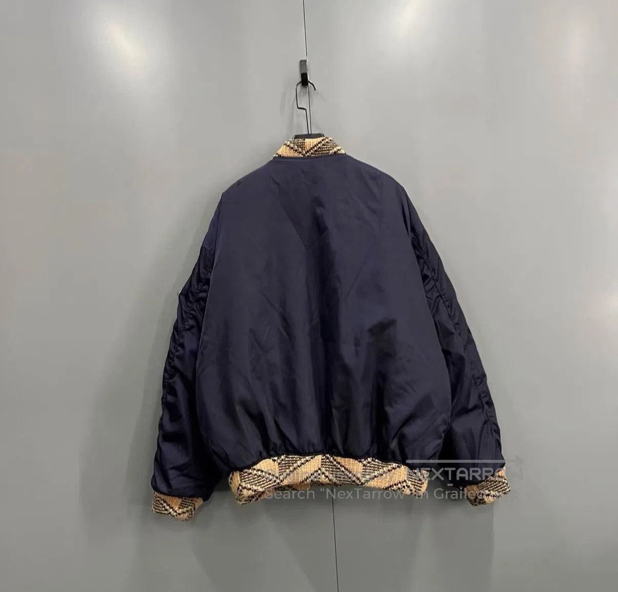 Prada Black Bomber Jacket with Knit Trim, Size L. Size US L / EU 52-54 / 3 - 2 Thumbnail