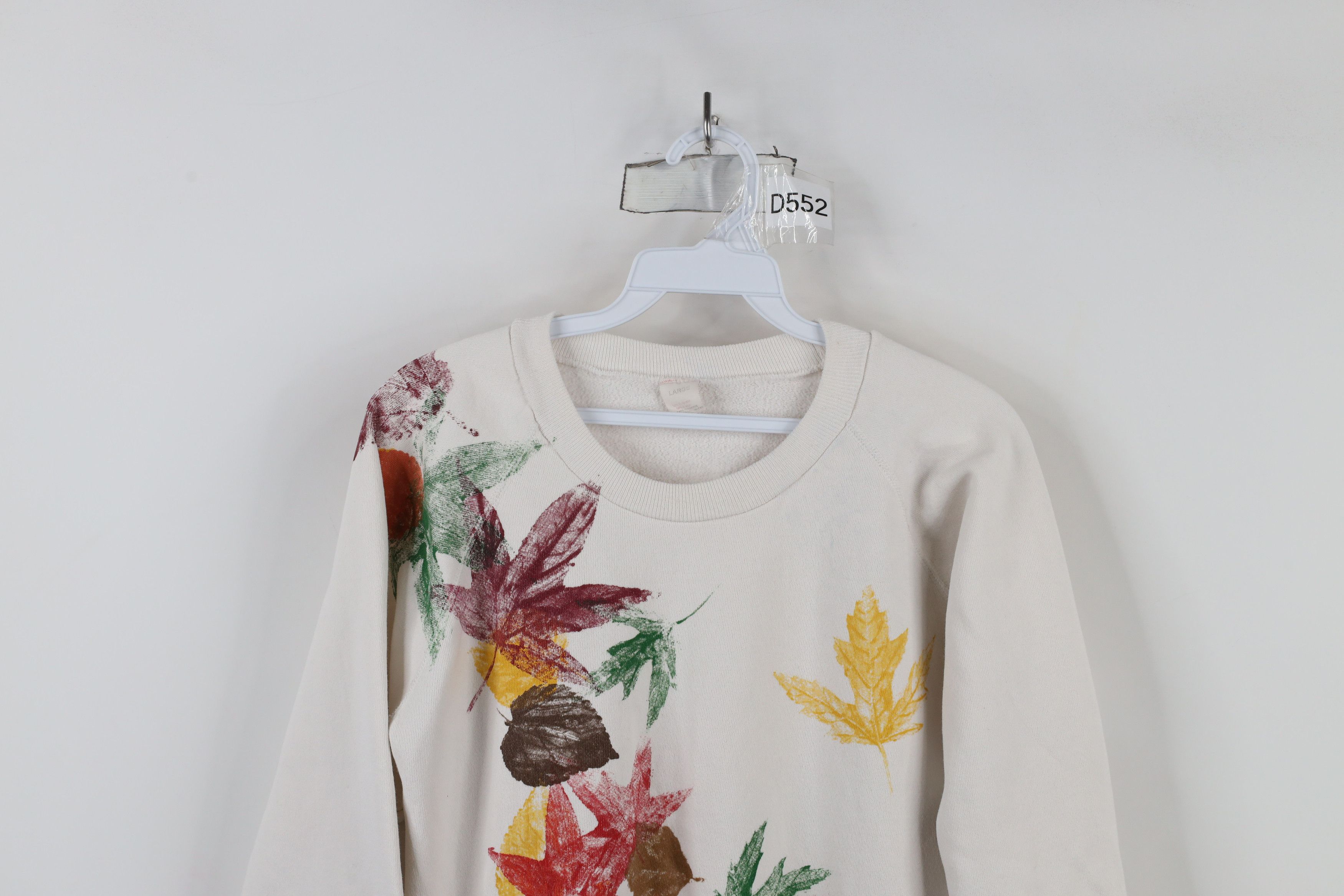 Vintage Vintage 80s 90s Streetwear Nature Leaf Stamp Sweatshirt USA Size L / US 10 / IT 46 - 2 Thumbnail