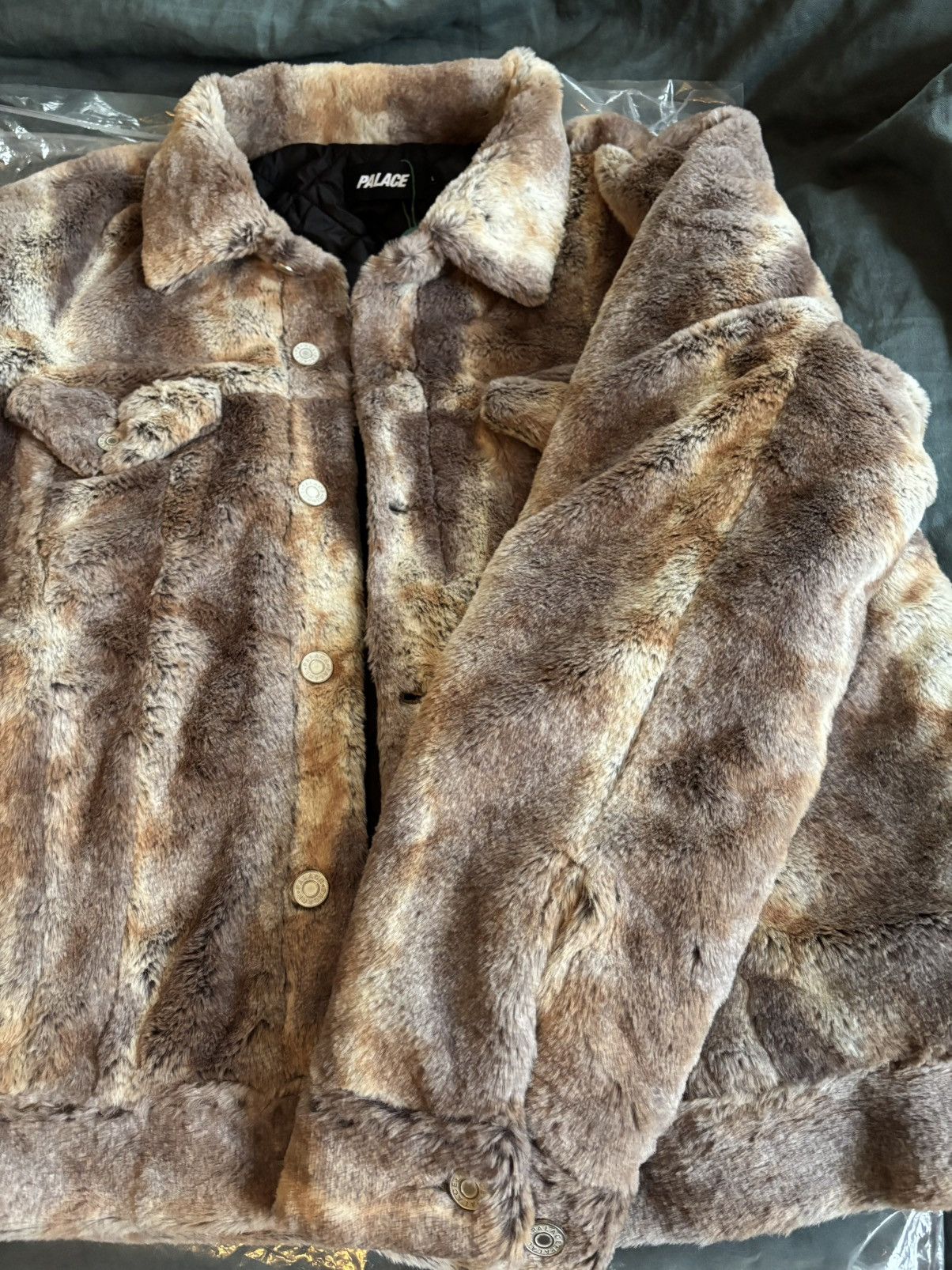 Palace Faux Fur Trucker Jacket