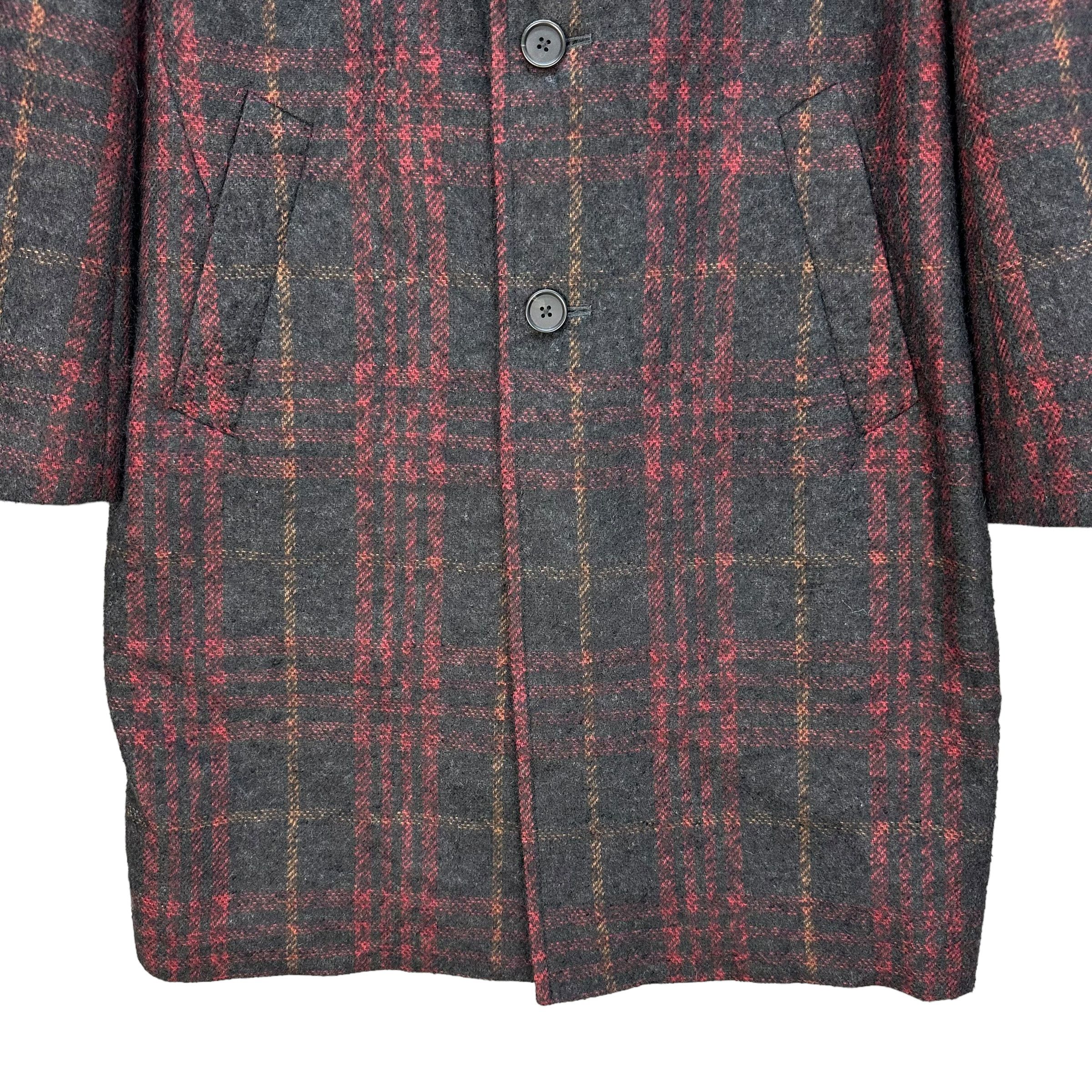 Paul Smith PAUL SMITH Tartan Checked Wool Long Coat #A49-1143 Size US L / EU 52-54 / 3 - 3 Thumbnail