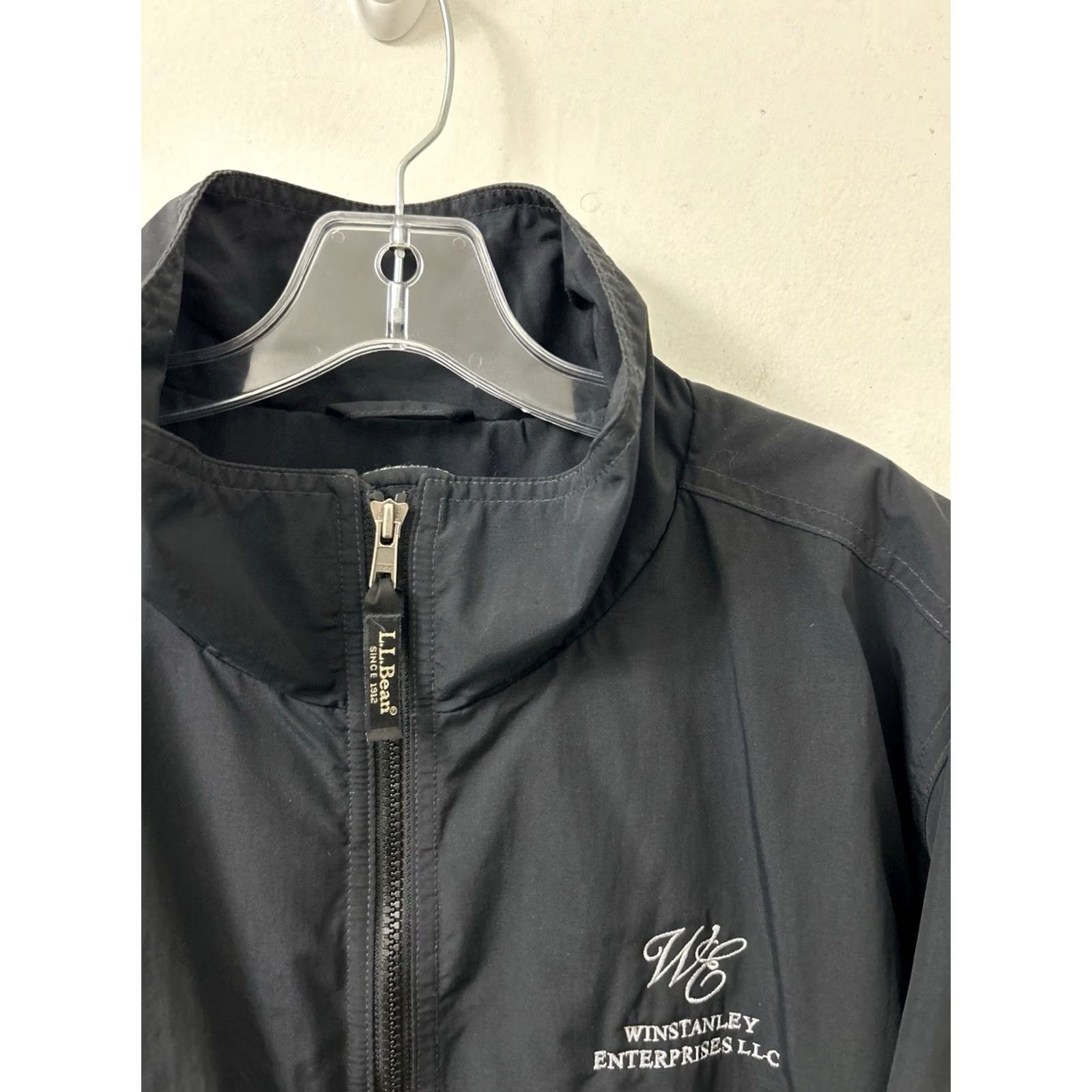 Vintage LL Bean Warm-Up Jacket Mens XL Black Fleece Lined Nylon Full Zip Windbreaker L/S Size US XL / EU 56 / 4 - 4 Thumbnail