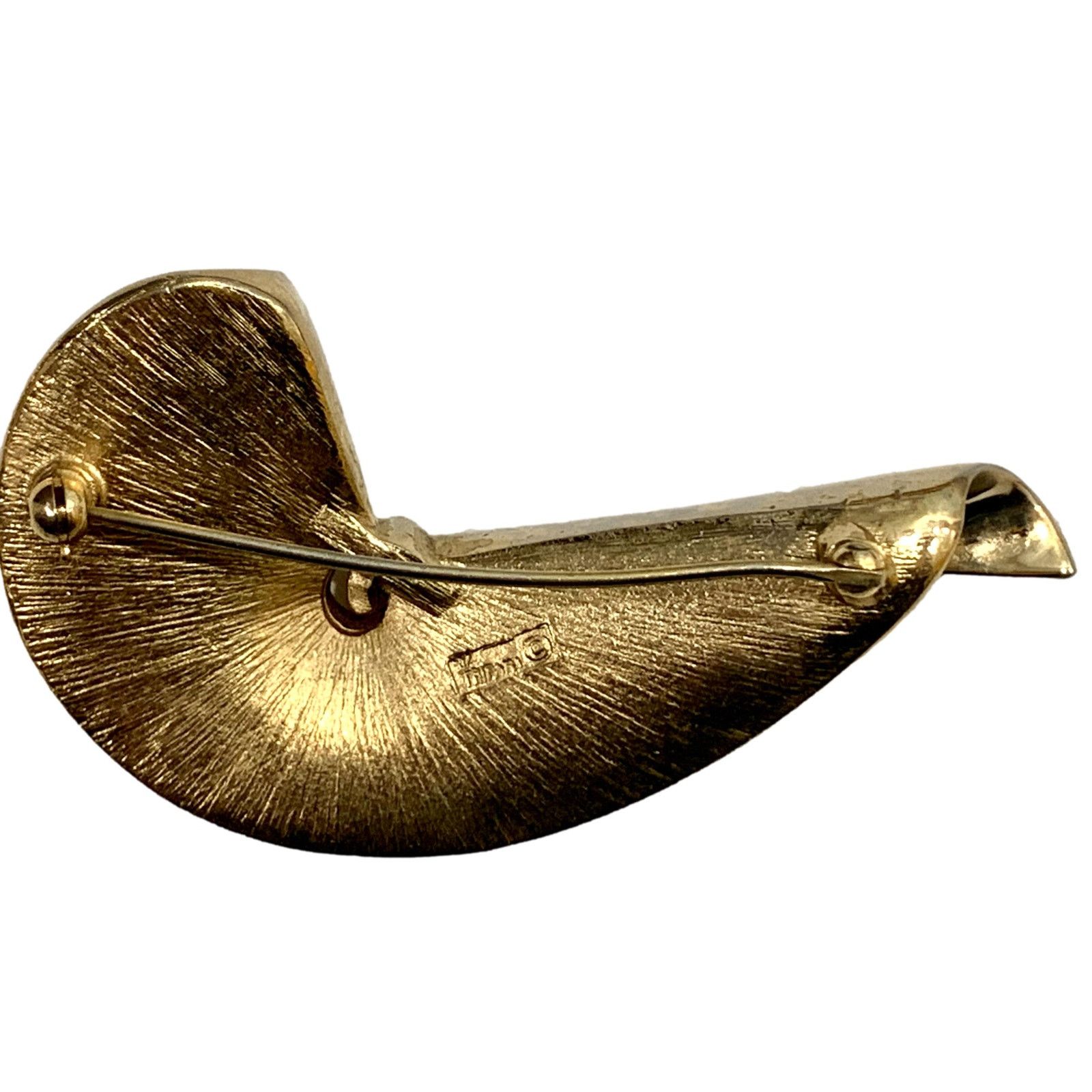 Jewelry × Vintage 50s 60s Crown Trifari Modernist Abstract Gold Brooch | 2.75" Size ONE SIZE - 7 Thumbnail