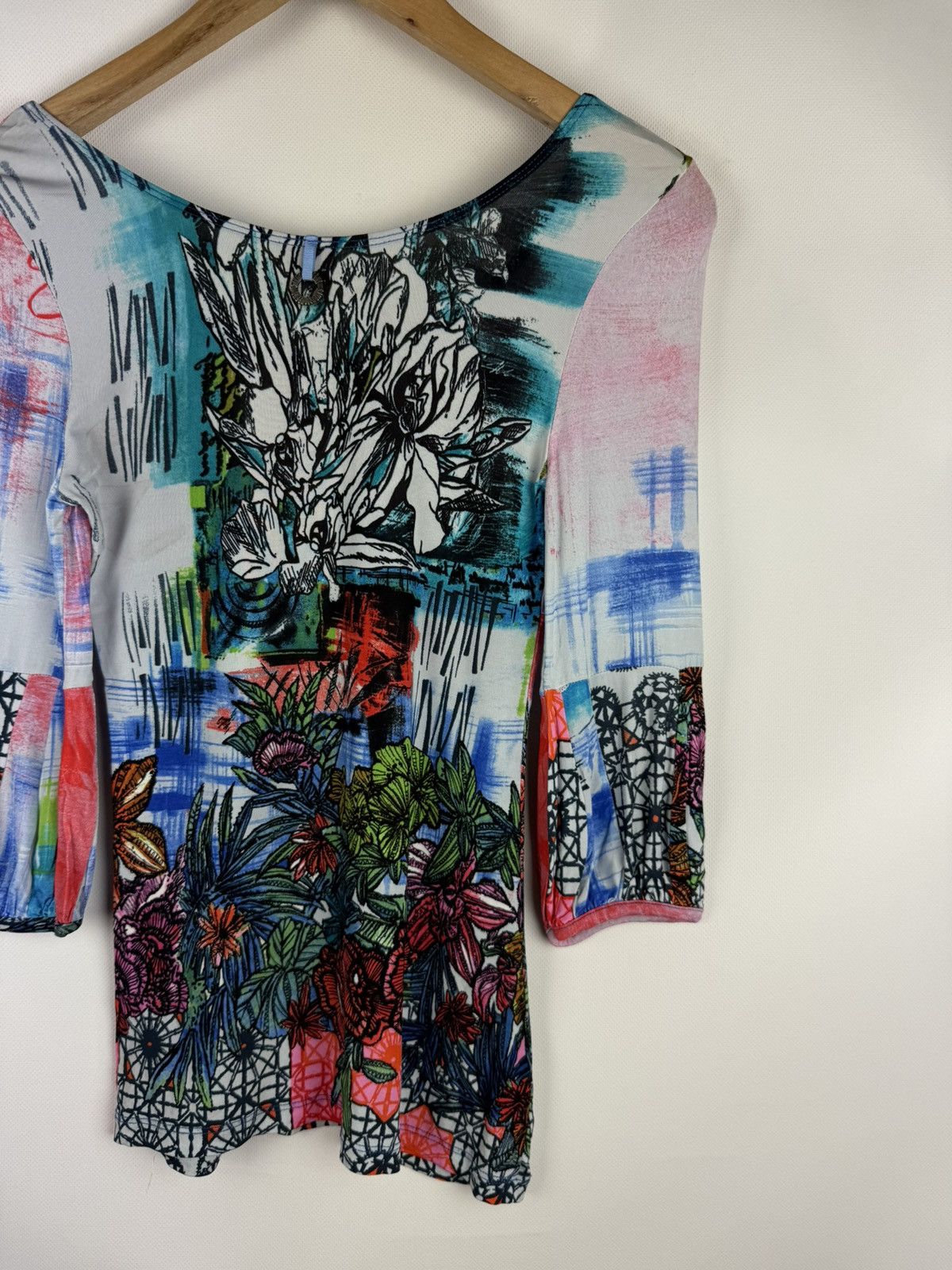Other Save The Queen Ladies Pattern Y2K Long Sleeve Tunic Blouse Size S / US 4 / IT 40 - 15 Thumbnail