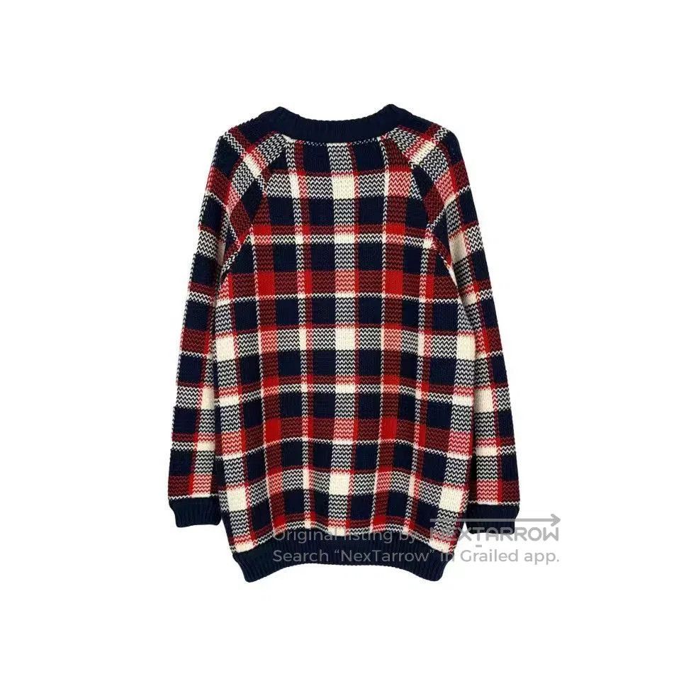 Louis Vuitton LV Red White Blue Plaid Wool Sweater M. Size US M / EU 48-50 / 2 - 2 Thumbnail