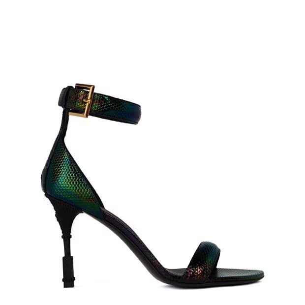 Balmain o1g2r1mq0924 Moneta Iridescent Sandals in Multicolor Size US 7 / IT 37 - 1 Thumbnail