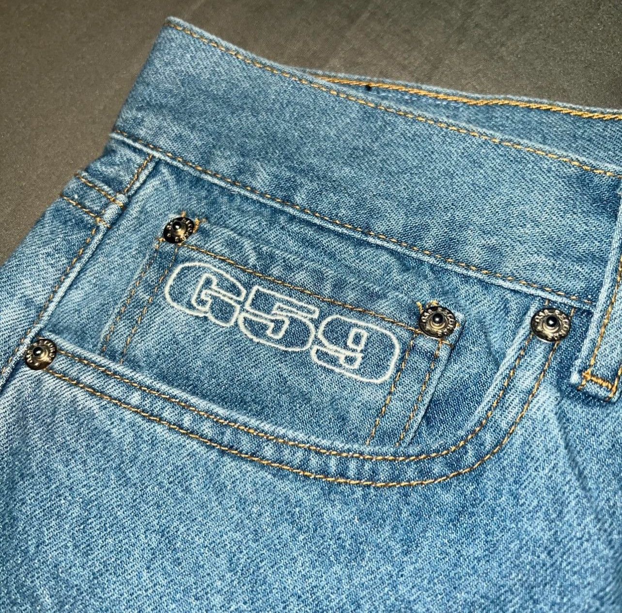 G59 Records G59 Skull Denim Jeans Size US 36 / EU 52 - 4 Thumbnail