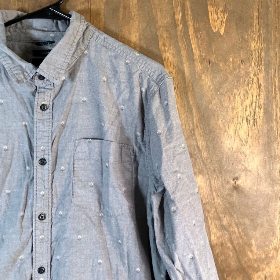 Prana PrAna Mens Shirt Gray Slim Fit Casual Button Down Collared Long Sleeve Large Size US L / EU 52-54 / 3 - 5 Thumbnail