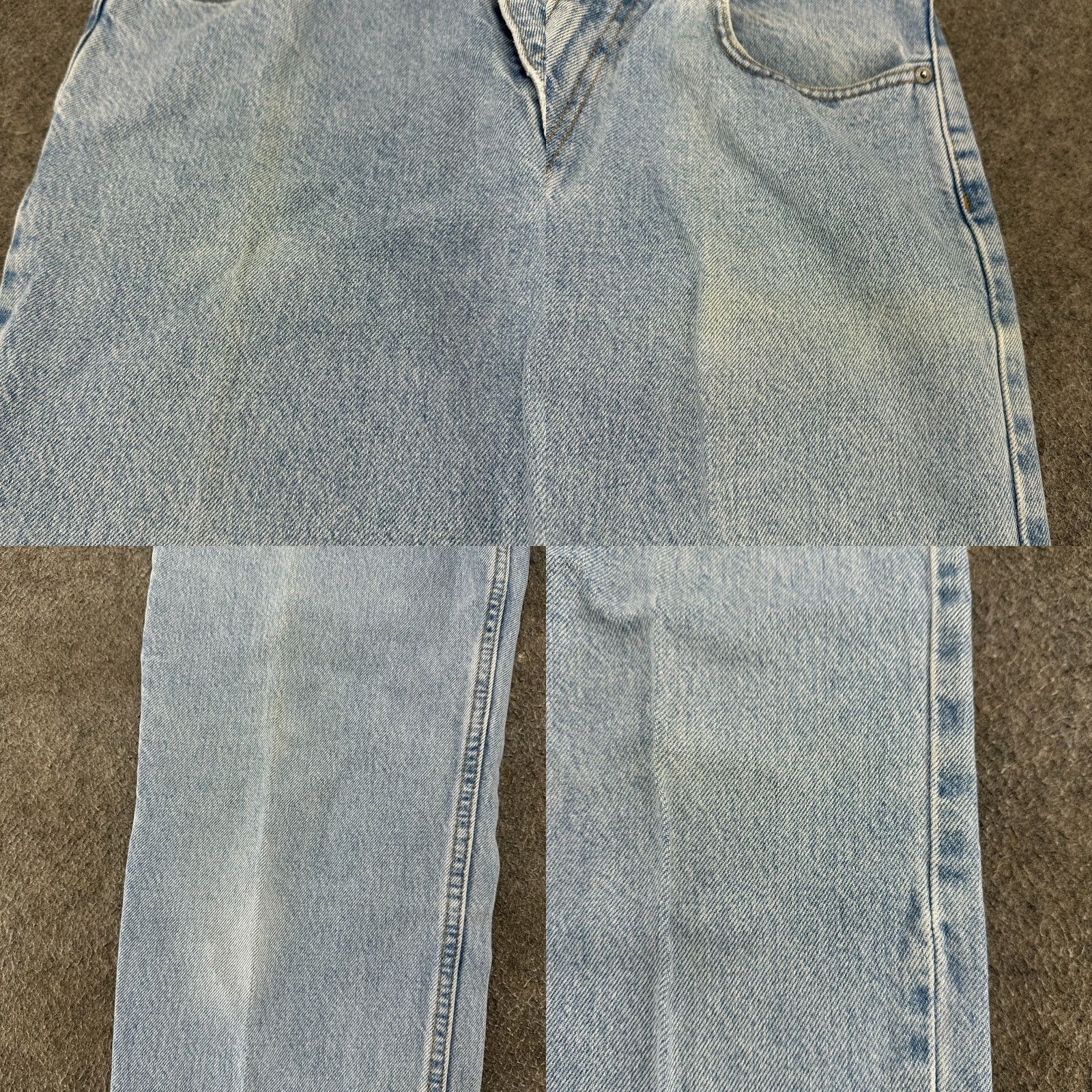 Calvin Klein Calvin Klein Jeans Mens 30x32 Blue Relaxed Fit Denim Straight 5-Pocket Distressed Y2K Baggy Inseam 32 Light Wash Jeans Men Size US 32 / EU 48 - 8 Thumbnail