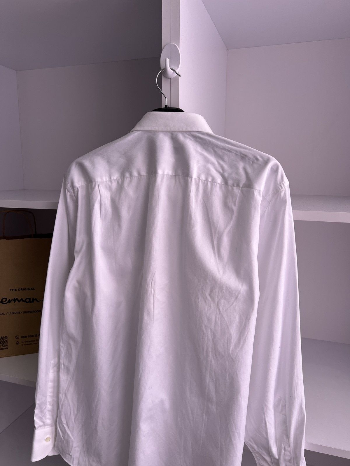 Ermenegildo Zegna × Vintage Vintage Ermenegildo Zegna White Button Up Shirt Size US M / EU 48-50 / 2 - 10 Thumbnail