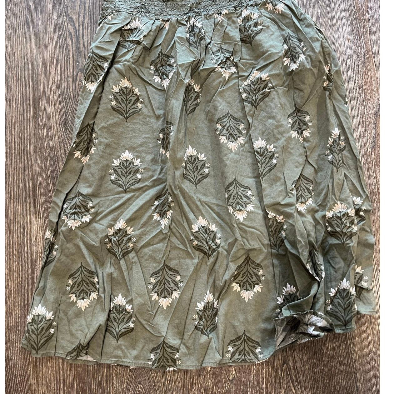 Old Navy Old Navy Midi Dress Floral Sleeveless V-Neck Green Size L Size L / US 10 / IT 46 - 9 Thumbnail