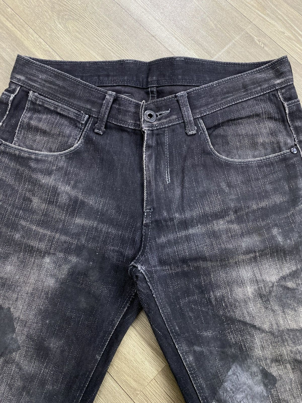 Neil Barrett 2000s Neil Barrett Distressed Faded Black Washed Jeans Size US 33 - 6 Thumbnail