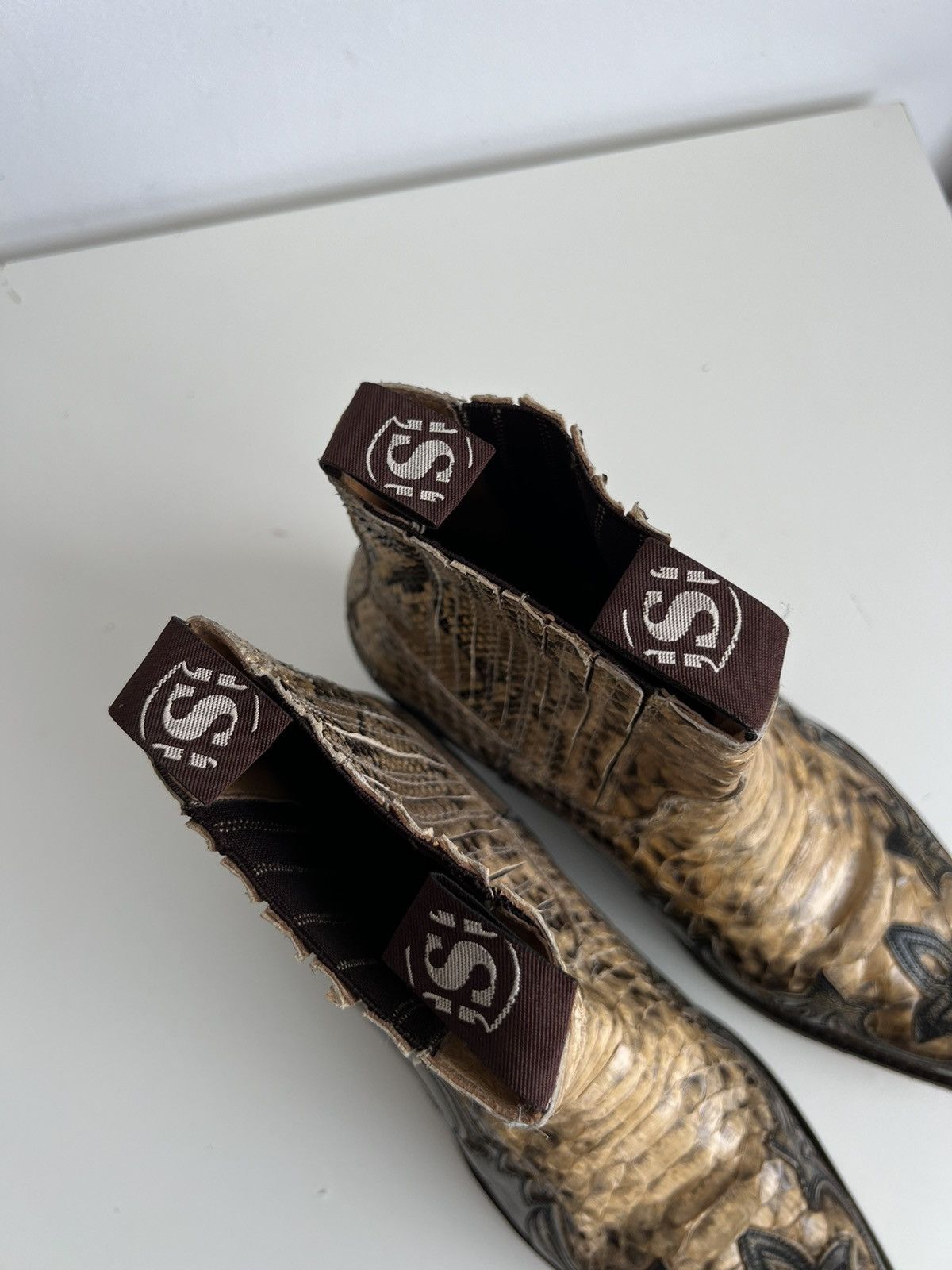 Sendra 🔥Sendra 4660 Genuine Python Snakeskin Leather Western Boots Size US 9.5 / EU 42-43 - 20 Thumbnail