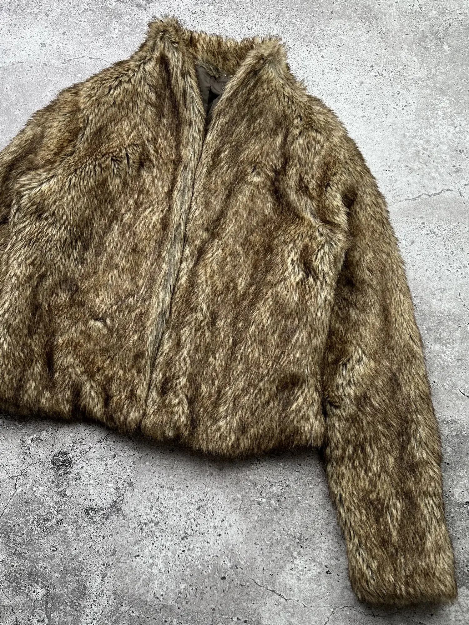 Vintage Vintage Cropped Faux Fur Jacket C7(V106)E8 Size S / US 4 / IT 40 - 3 Thumbnail