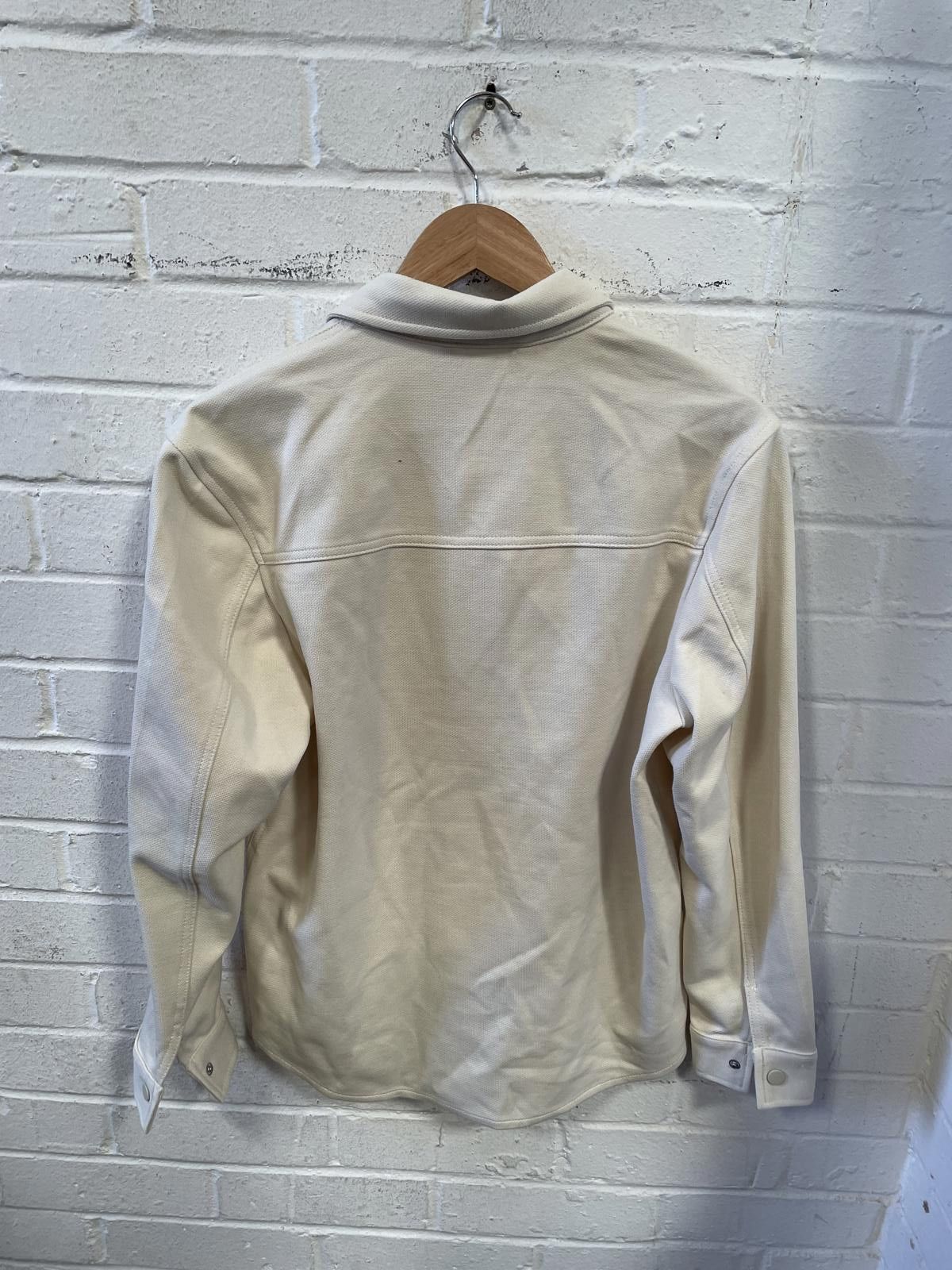Zara Zara Men's Cream Button-Up Shirt Jacket Size US M / EU 48-50 / 2 - 3 Thumbnail