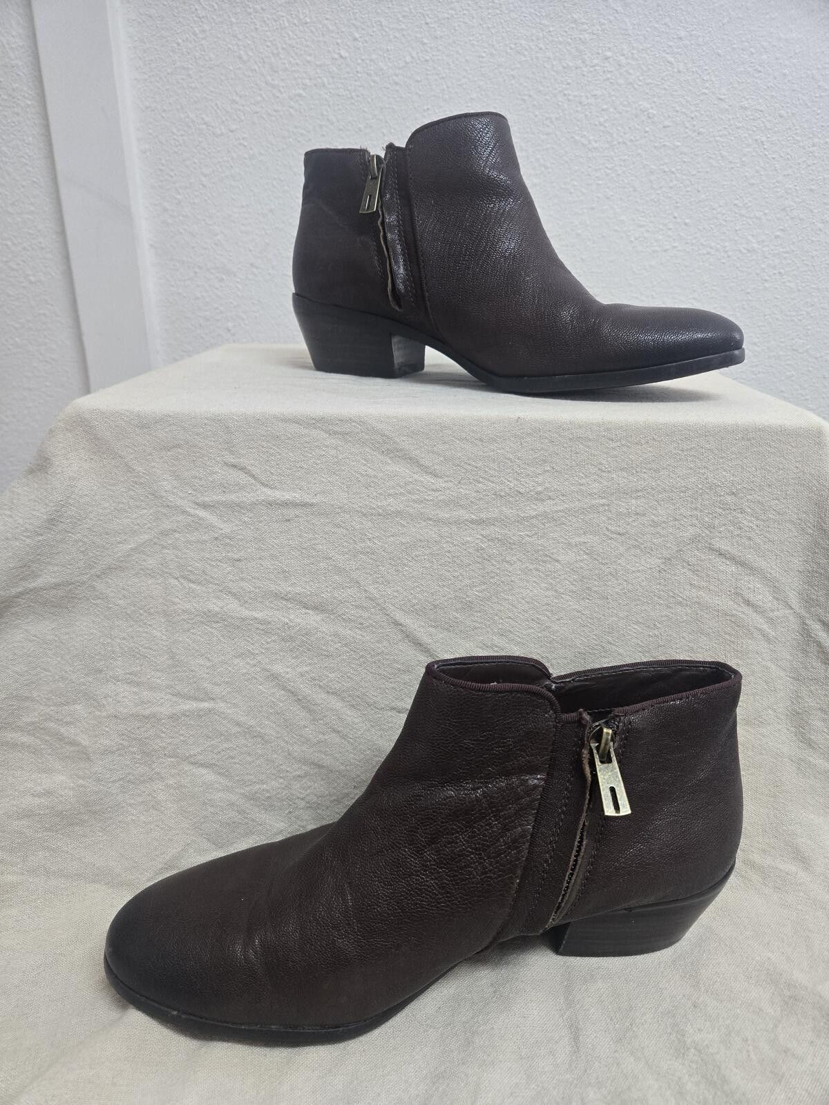Other Sam Edelman Leather Ankle Booties Brown Sz 12 Low Block Heel Size US 12 / IT 42 - 1 Thumbnail