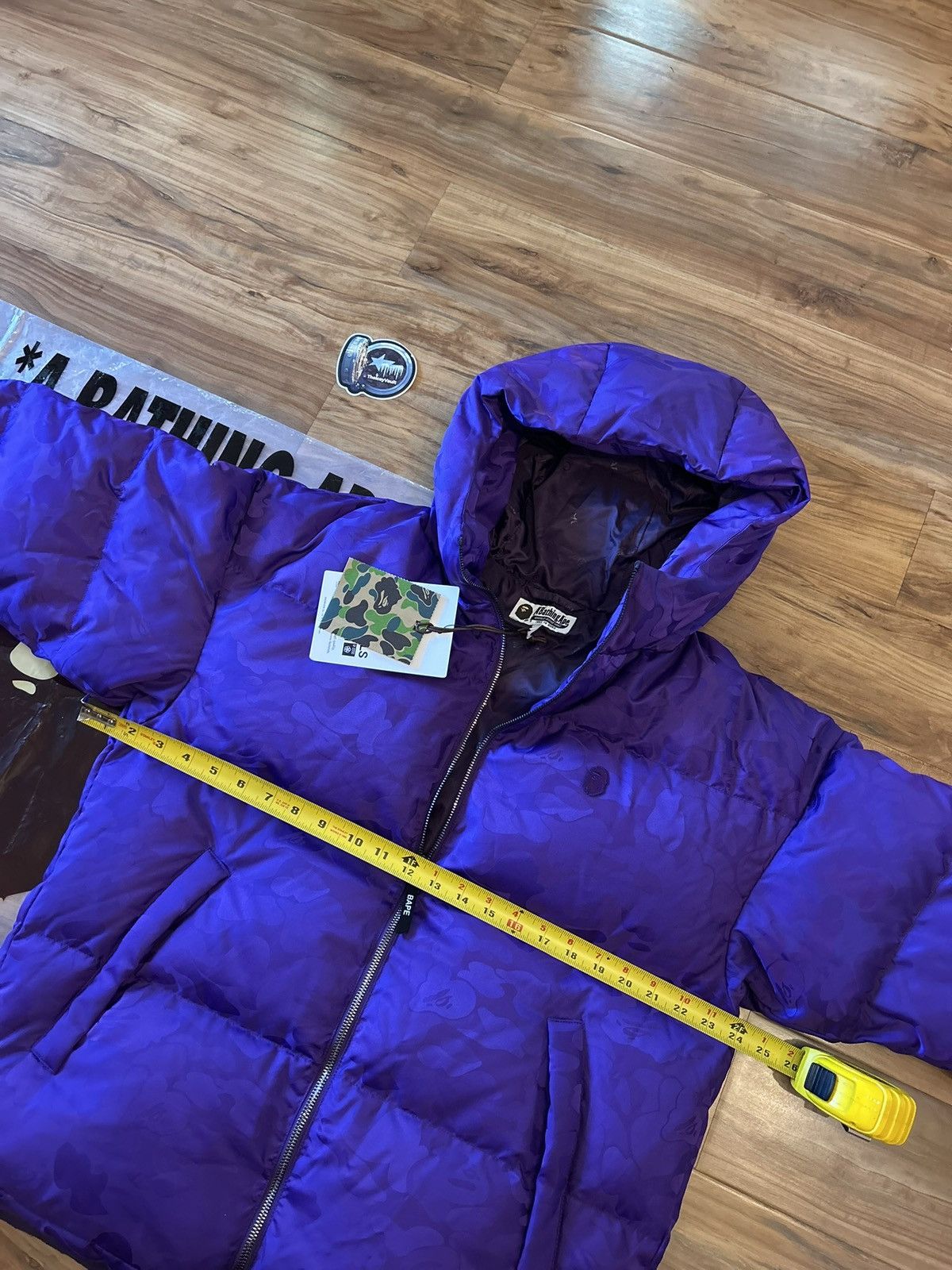 Bape STEAL Bape Purple Solid Camo Jacquard Down Jacket Size US S / EU 44-46 / 1 - 10 Thumbnail
