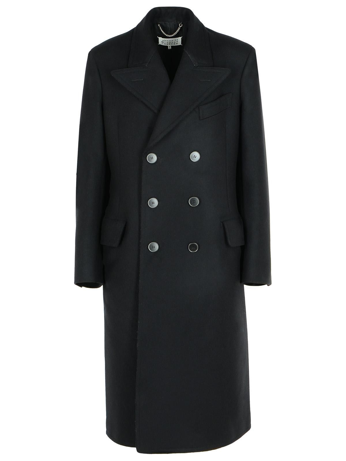 Maison Margiela MAISON MARGIELA Black Virgin Wool Coat Size L / US 10 / IT 46 - 1 Thumbnail