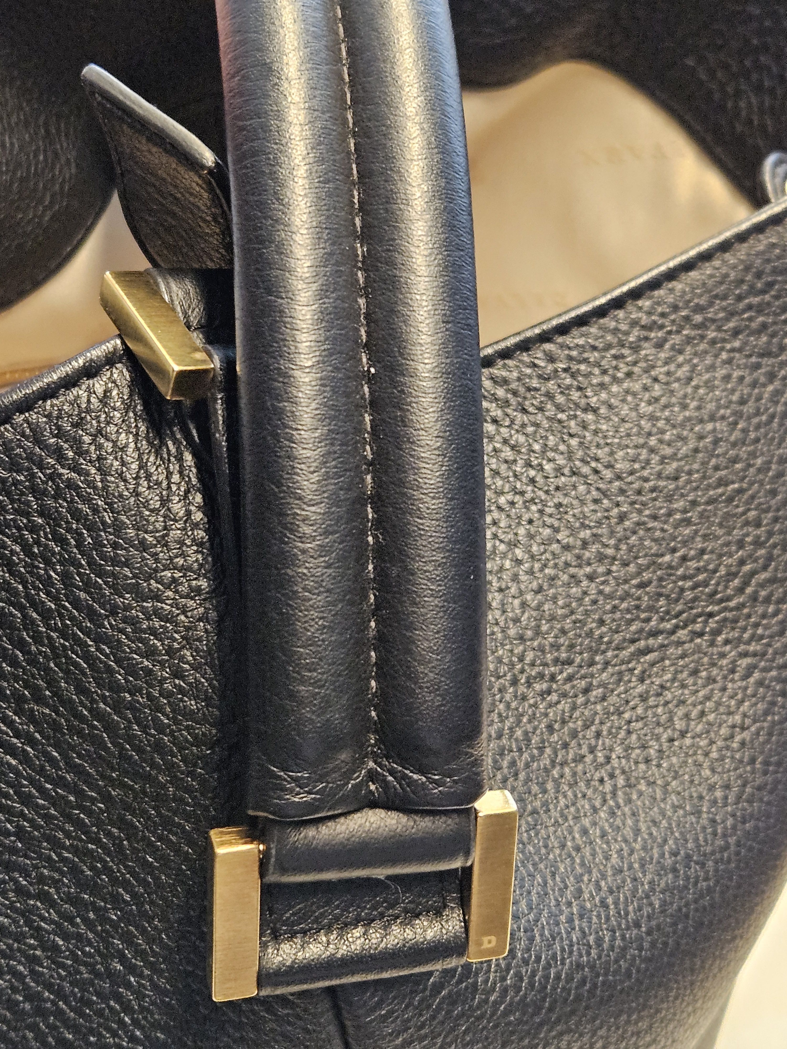 Delvaux DELVAUX Louise PM Black Grained Leather Shoulder Bag Size ONE SIZE - 25 Thumbnail
