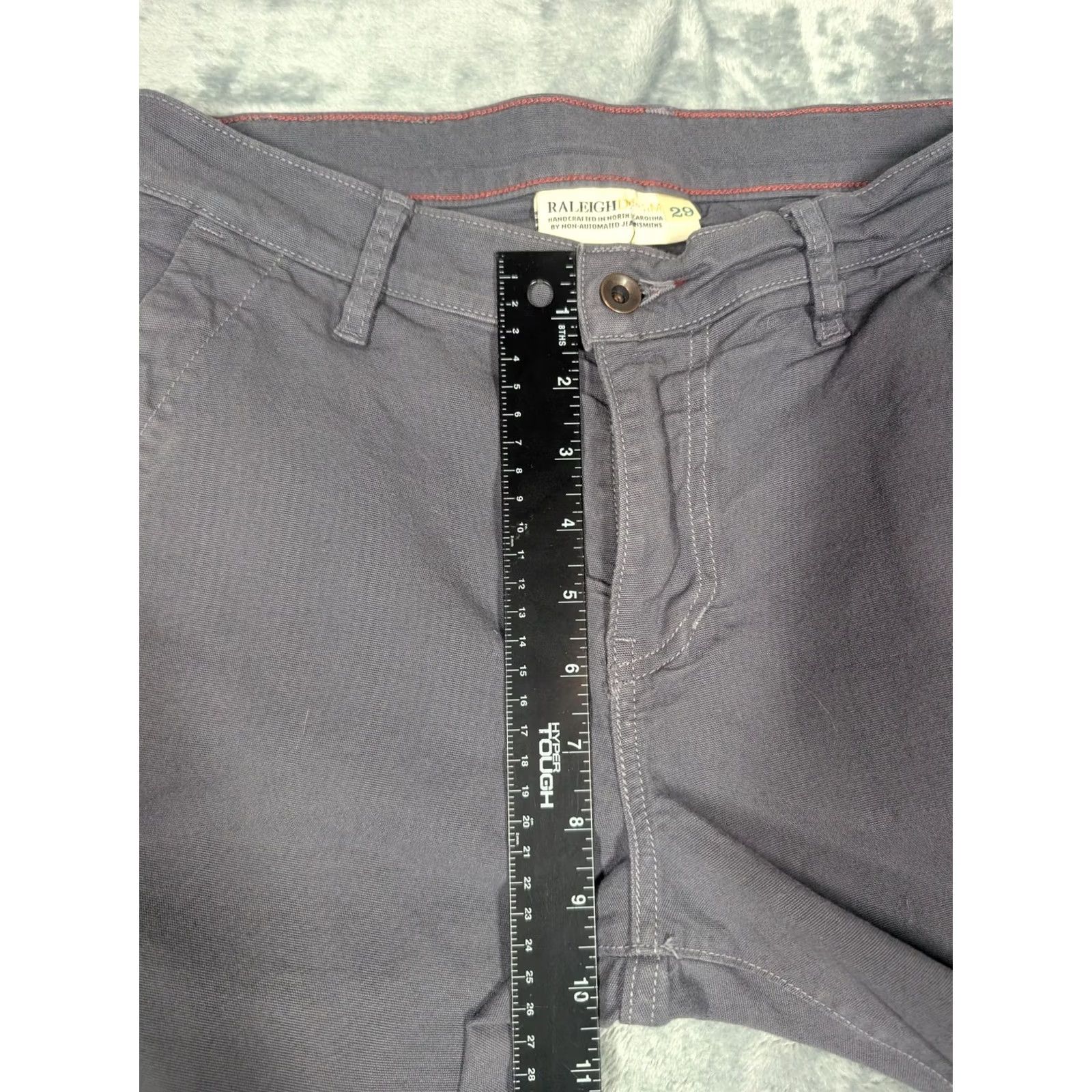 Raleigh Denim Raleigh Denim Jeans Mens 29x30 Gray Jones Slim Fit Khaki Pants Made USA Casual Size US 29 - 3 Thumbnail