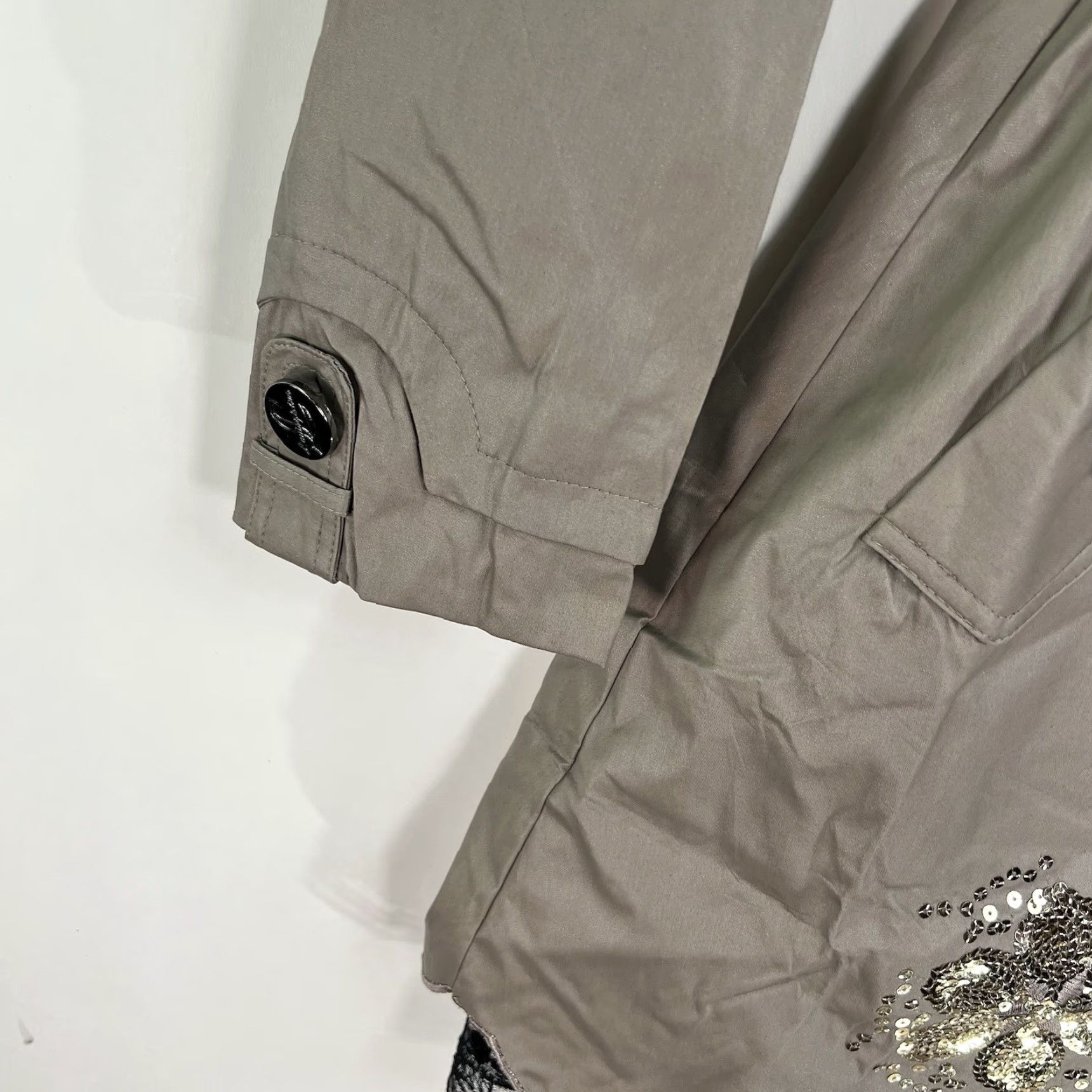 Max Mara Max Mara Beiges Rain Coat Womens Jr Size L Belted Double Breasted Sequin Pockets Lightweight Casual Formal Size L / US 10 / IT 46 - 5 Thumbnail