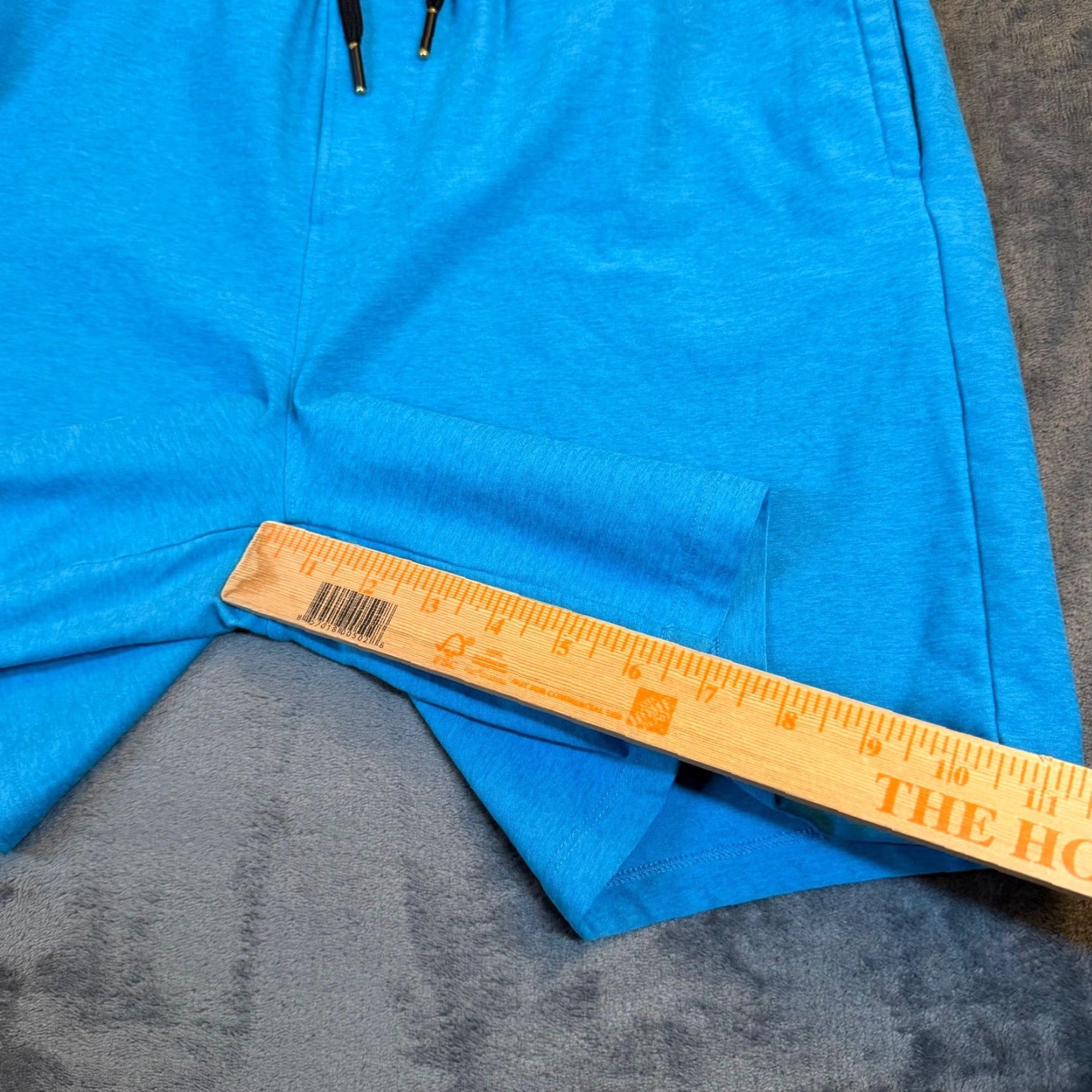 Beyond Yoga Beyond Yoga Heathered Blue Athletic Lounge Shorts Drawstring Mens Size Medium Size US 31 - 6 Thumbnail