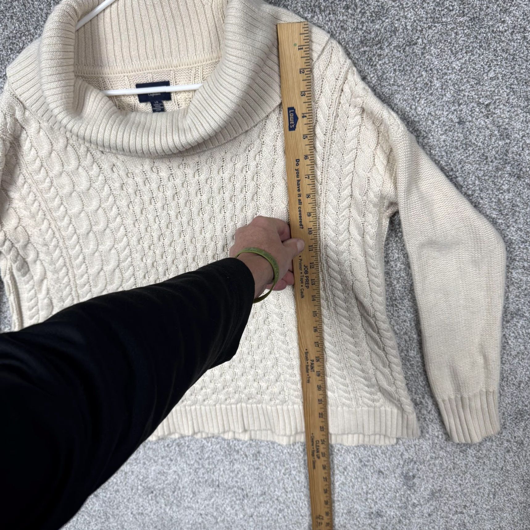 American Eagle Outfitters American Eagle Outfitters Sweater White L Womens Pullover Cowl Neck Cable Knit Cozy Knit Pullover Size L / US 10 / IT 46 - 2 Thumbnail