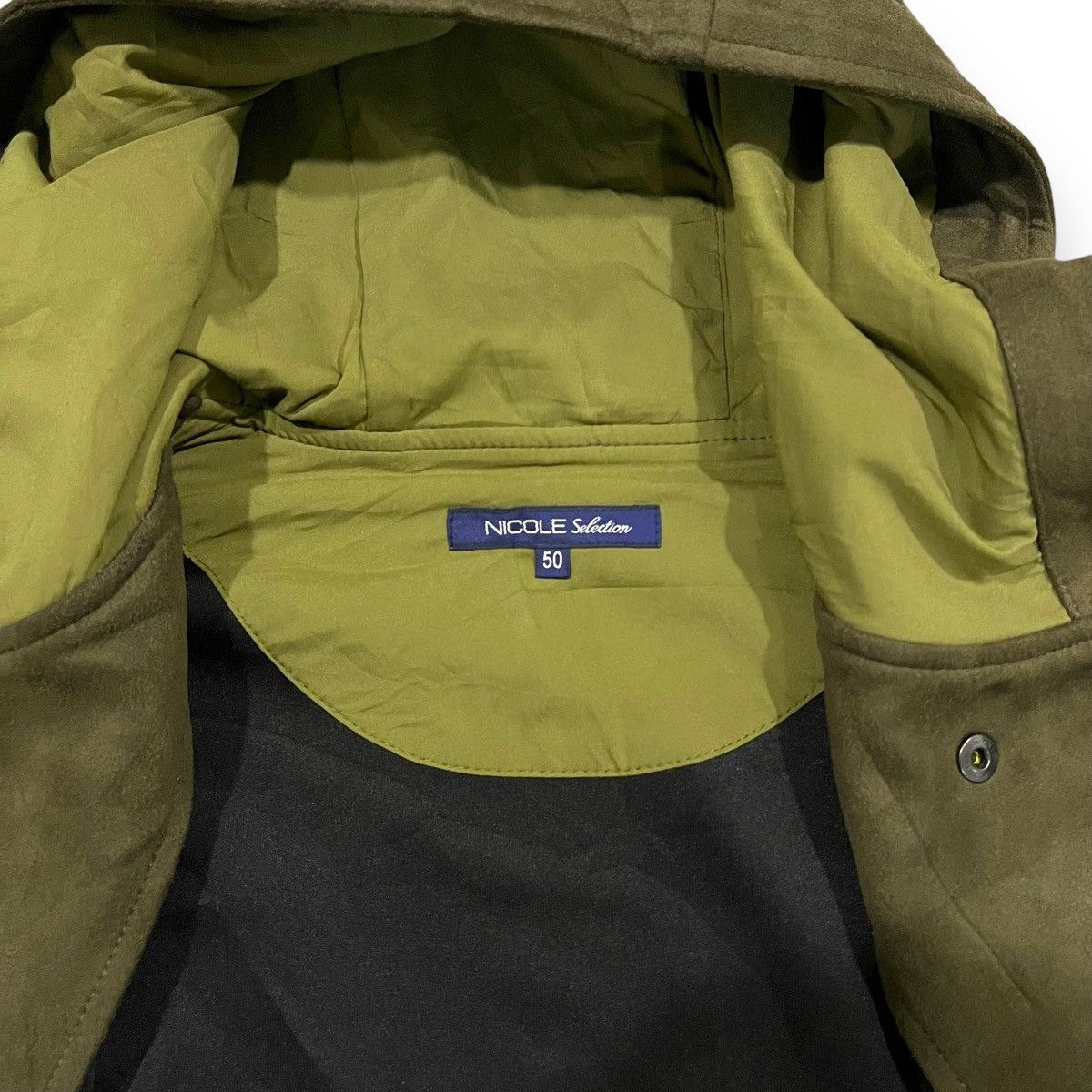 Japanese Brand 🇯🇵 NICOLE SELECTION FAUX SUEDE ZIPPED UP JACKET HOODIE Size US L / EU 52-54 / 3 - 6 Thumbnail