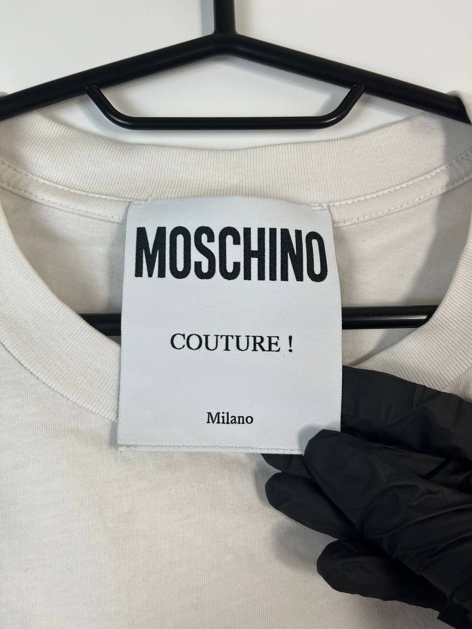 Moschino MOSCHINO COUTURE LOGO T-SHIRT WHITE MENS SIZE M Size US M / EU 48-50 / 2 - 2 Thumbnail
