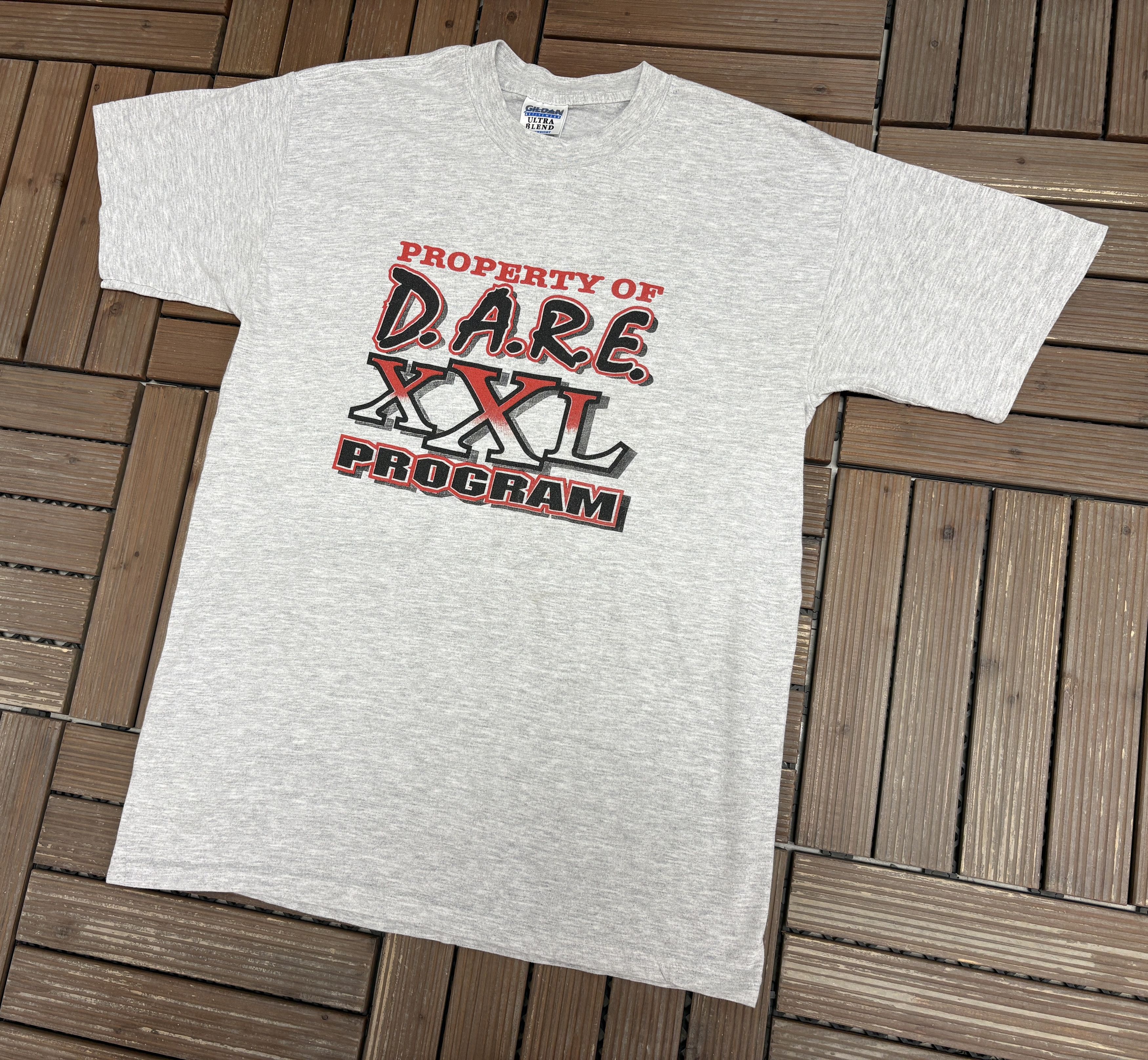 Vintage Property of D.A.R.E. Program Vintage Grey T-Shirt Tee Size US L / EU 52-54 / 3 - 3 Thumbnail