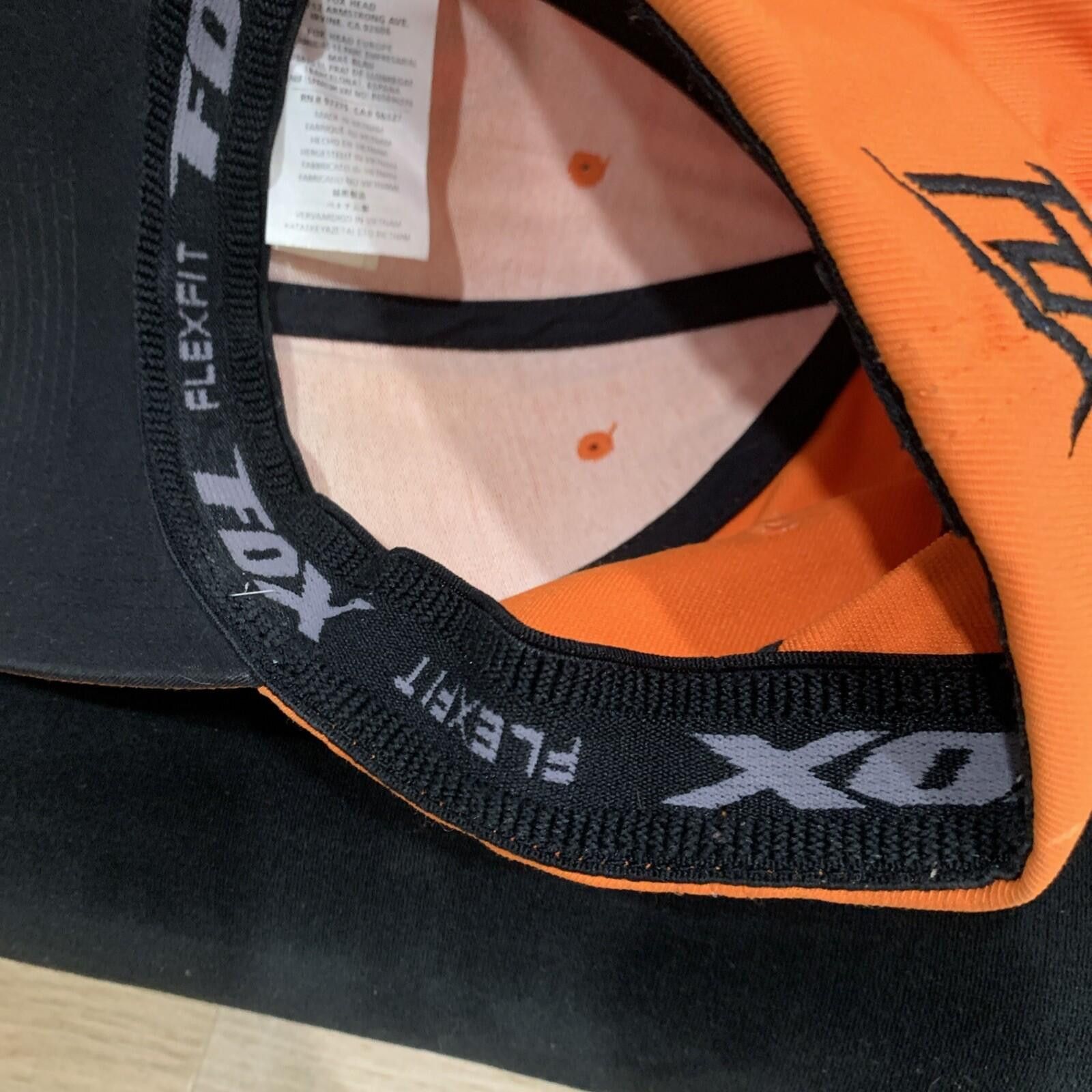 Fox Racing Fox Racing Flexfit Hat Orange Size S/M Retired Color Cap Size ONE SIZE - 8 Thumbnail