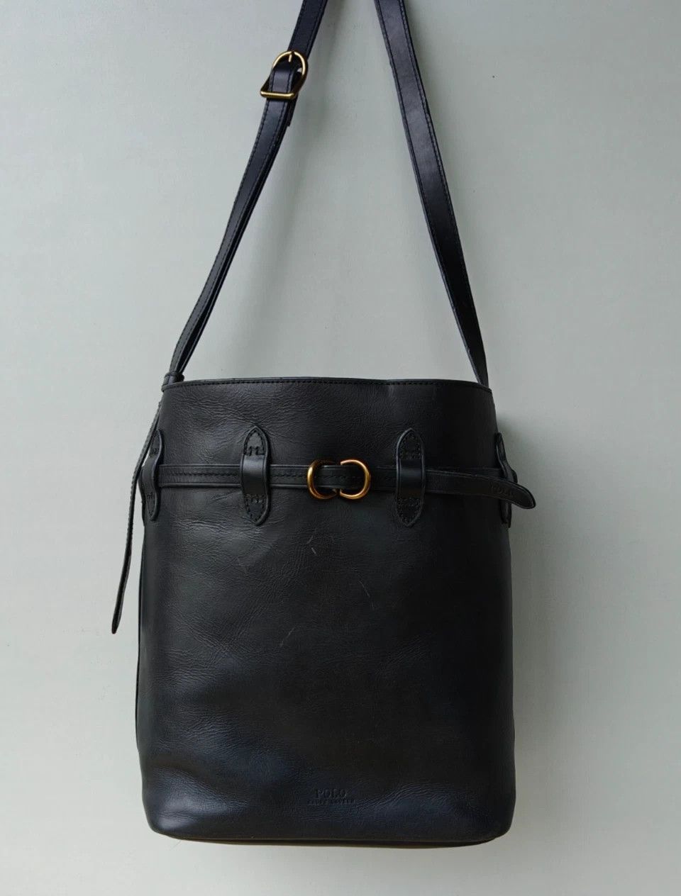 Polo Ralph Lauren Polo Ralph Lauren Bellport Leather Large Bucket Bag FTP 0012 Size ONE SIZE - 1 Thumbnail