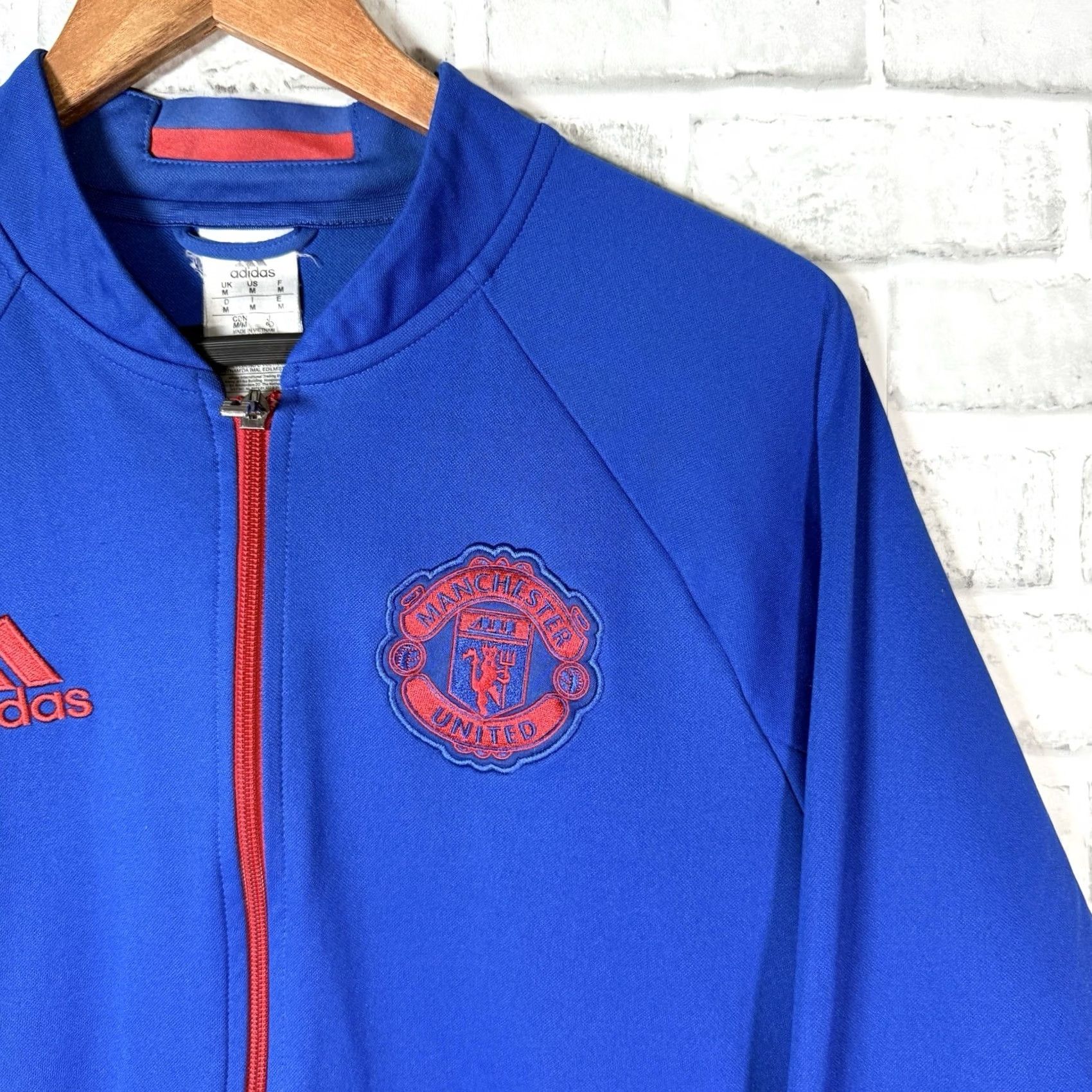 Adidas Adidas Track Jacket Mens Blue Full Zip Athletic Jacket M Size US M / EU 48-50 / 2 - 2 Thumbnail