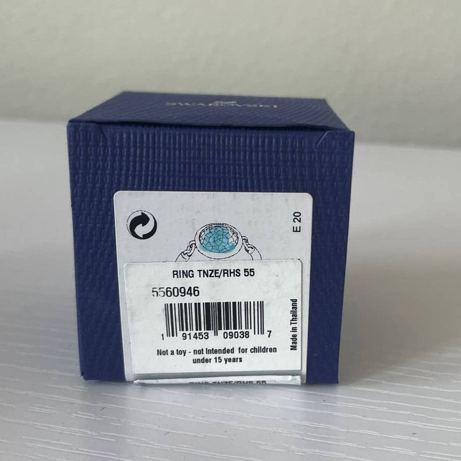Swarovski Swarovski Tahlia ring Round, Blue, Rhodium plated size 7 Size ONE SIZE - 8 Thumbnail