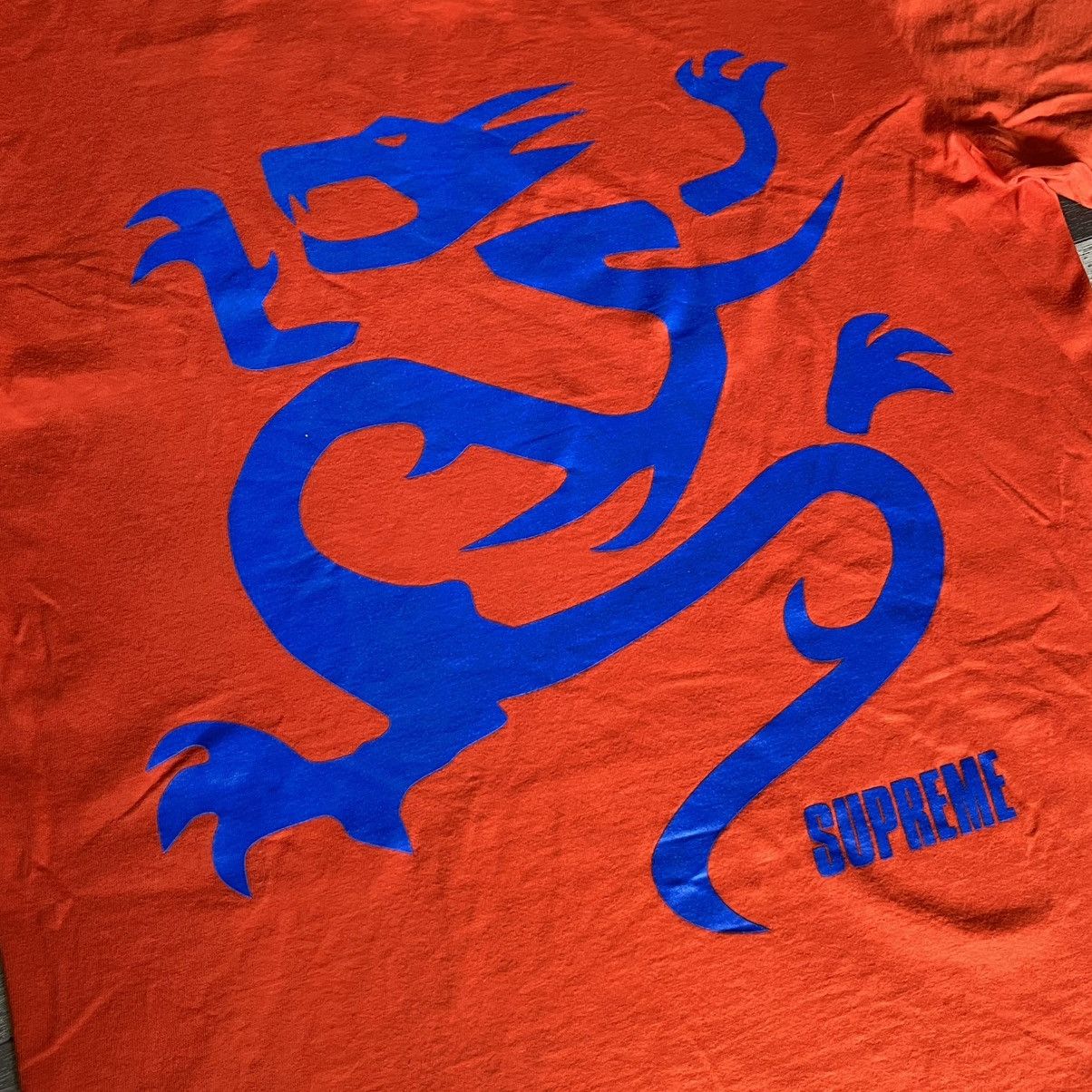 Supreme x Mobb Deep Dragon Drop a Gem On Em Orange T Shirt