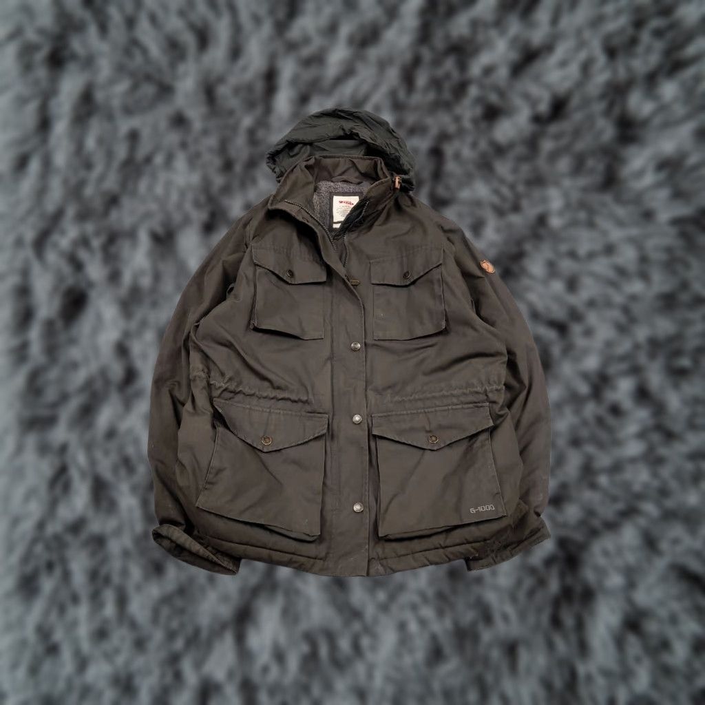 Vintage VINTAGE Fjällräven G1000 Jacket Womens Olive Olive Green Insulated Hooded Mid-Length Full Zip 2020s 90s Outdoor Fjällräven Logo Womens Size M / US 6-8 / IT 42-44 - 1 Thumbnail
