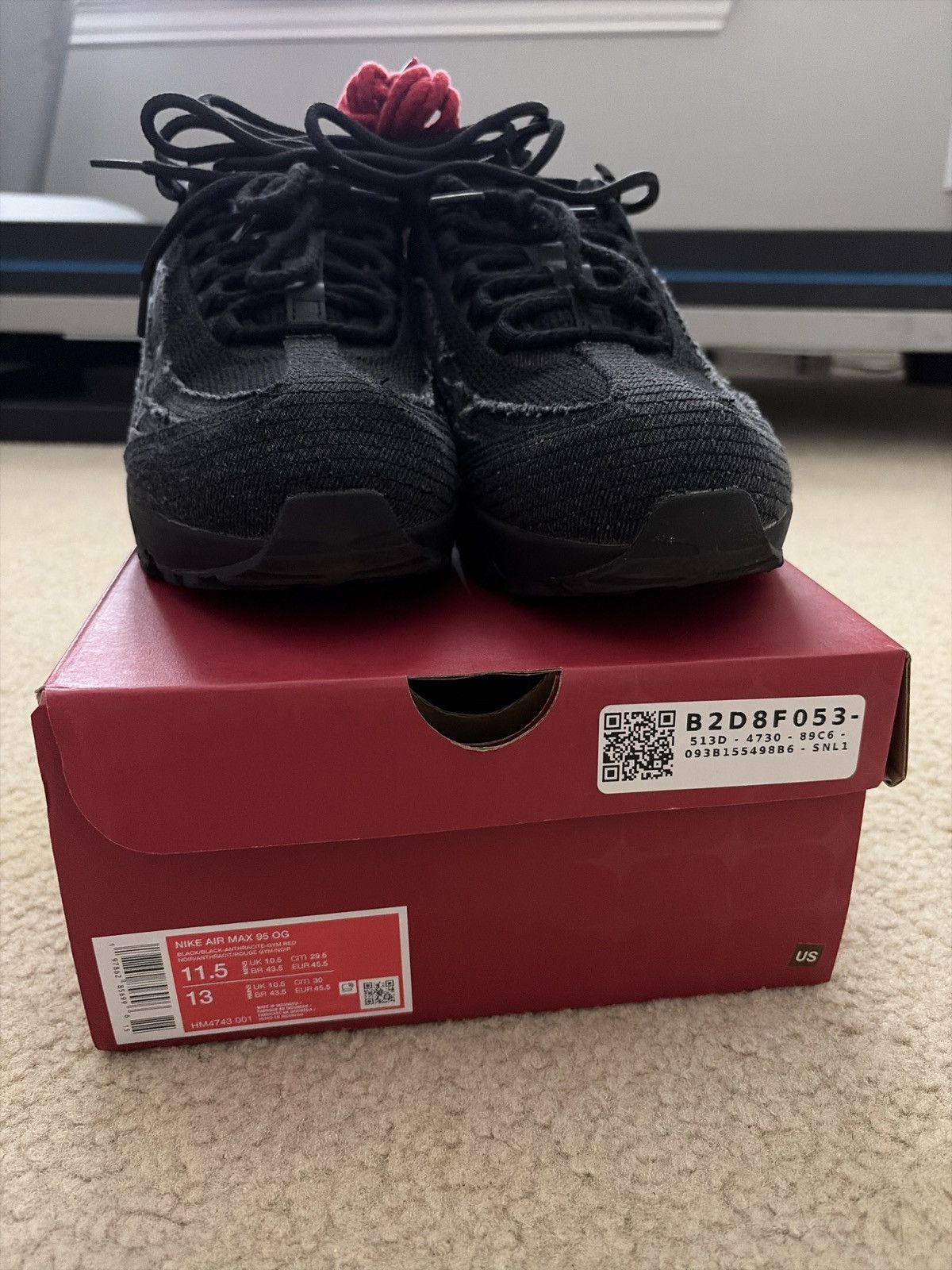 Levi's × Nike NIKE AIR MAX 95 OG LEVI COLLAB Size US 11.5 / EU 44-45 - 1 Thumbnail