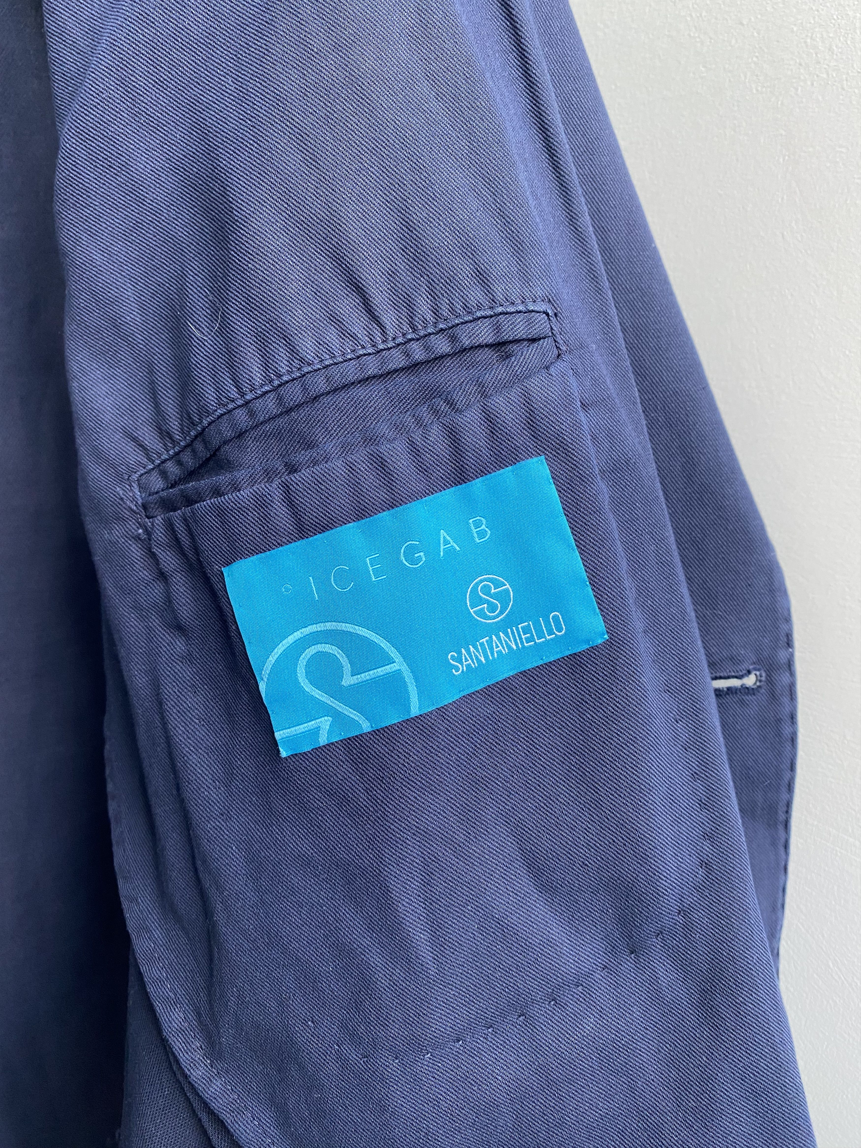 Other Santaniello Icegab Navy Cotton / Linen Jacket rrp575$ Size 50S - 10 Thumbnail