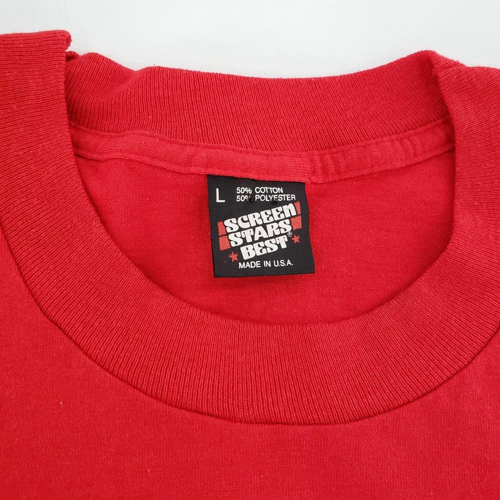 Vintage VINTAGE Screen Stars Theresa Manuel Olympic USA 80s Relays Mens T-Shirt Large Red US Size US L / EU 52-54 / 3 - 5 Thumbnail