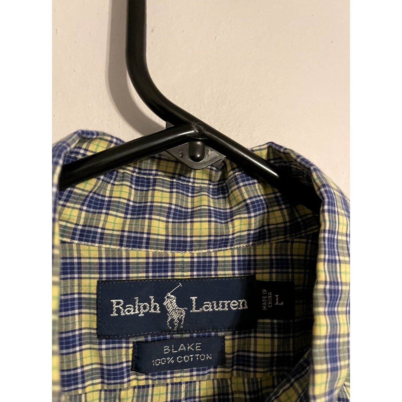 Polo Ralph Lauren Polo Ralph Lauren Blake Button Up Shirt Men's L Blue/Yellow Plaid L/S Size 42R - 4 Thumbnail