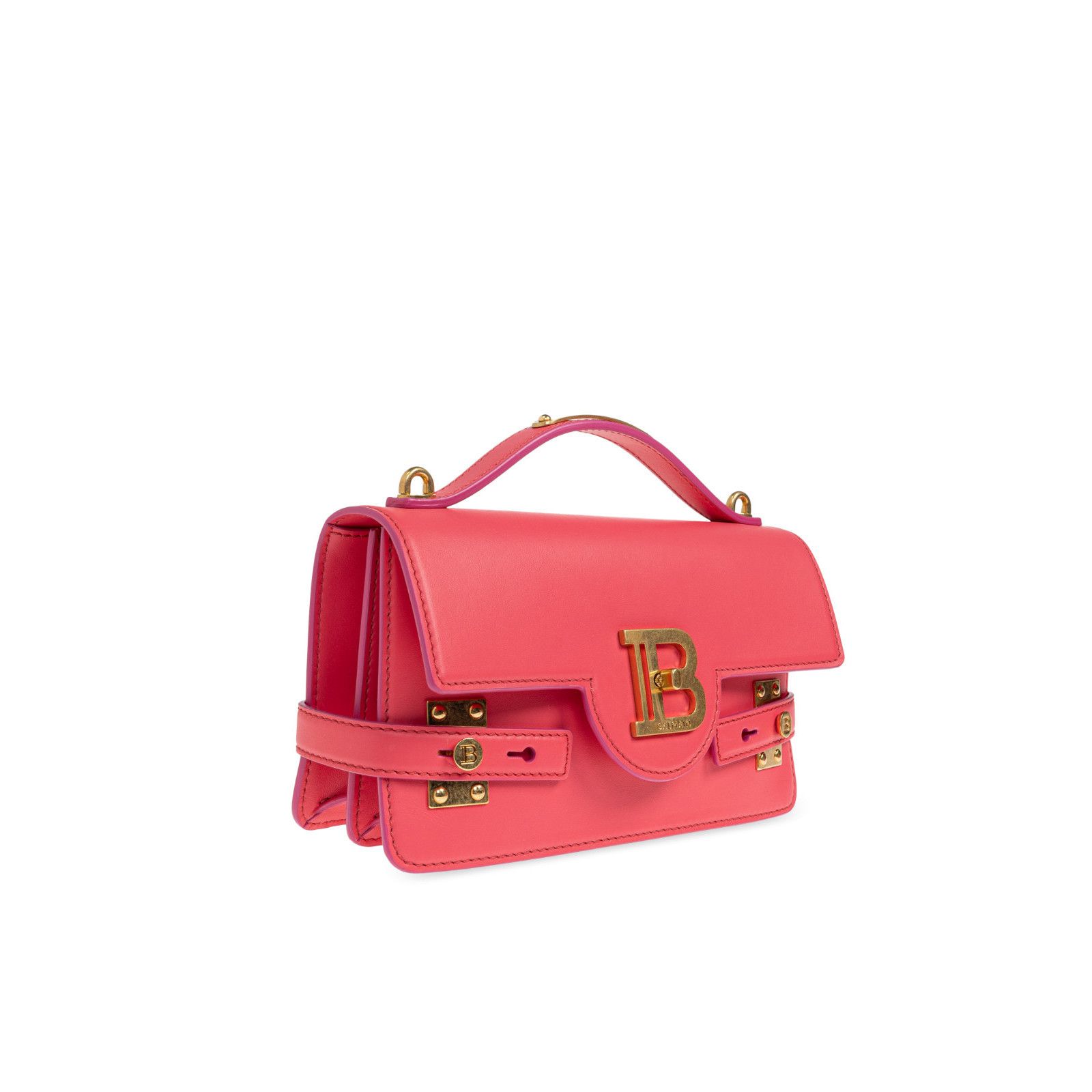 Balmain BALMAIN B-Buzz 24 Pink Leather Shoulder Bag New Size ONE SIZE - 3 Thumbnail