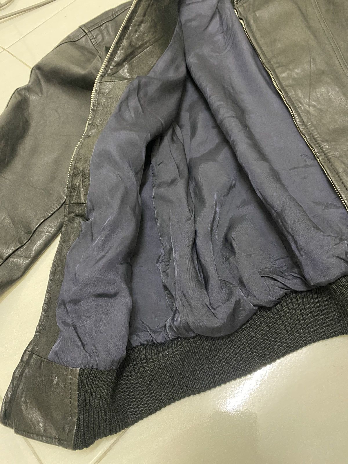 Designer × Japanese Brand × Vintage Vintage Leather Jacket Round neck luxury designers Size US M / EU 48-50 / 2 - 4 Thumbnail