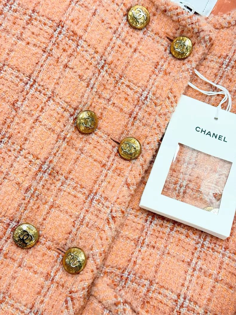 Chanel Chanel Plaid wool alpaca plaid soft tweed long-sleeved jac Size XS / US 0-2 / IT 36-38 - 4 Thumbnail