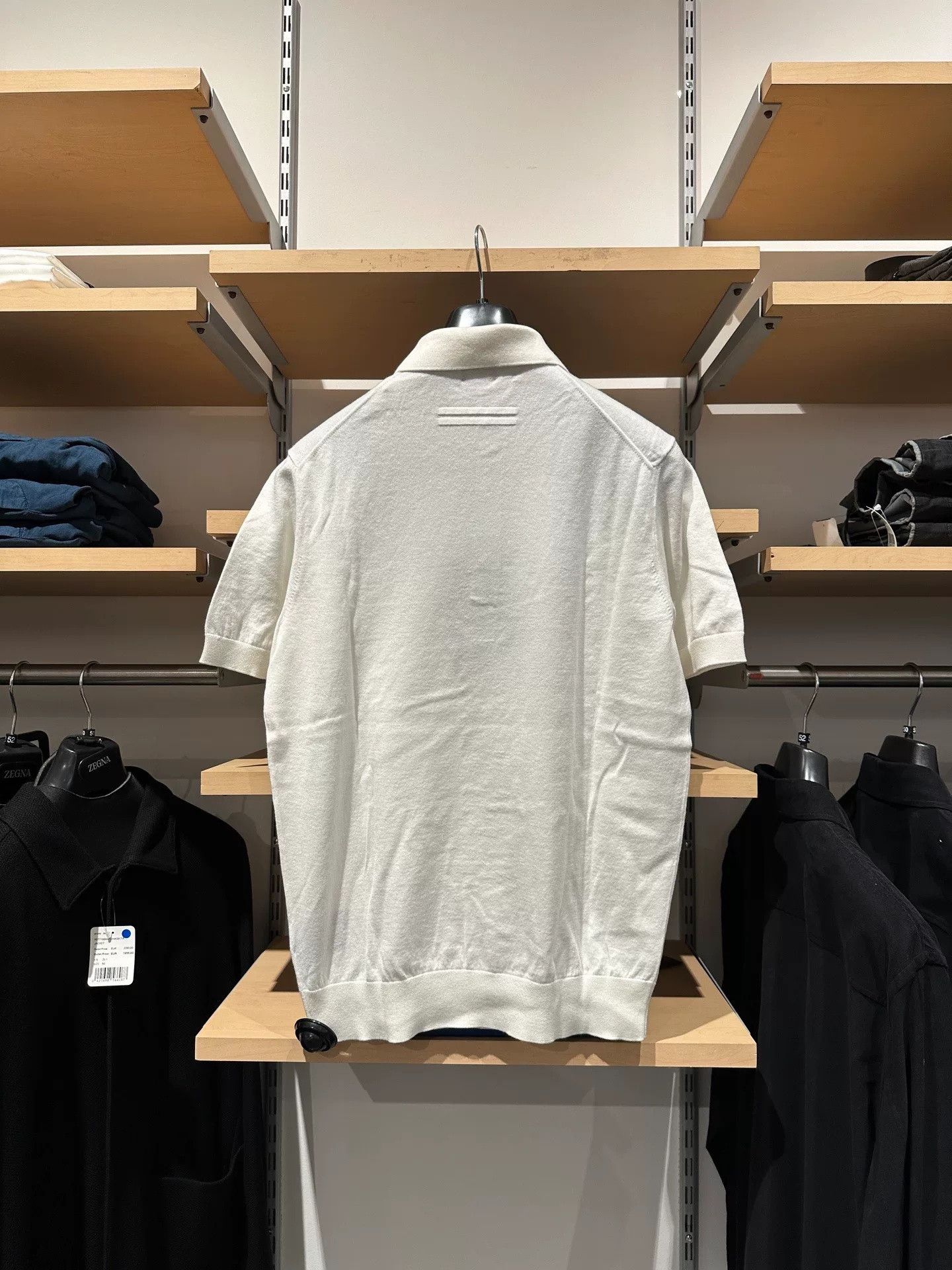 Ermenegildo Zegna Zegna UBC90 White Cotton Polo Shirt Size US XXL / EU 58 / 5 - 5 Thumbnail