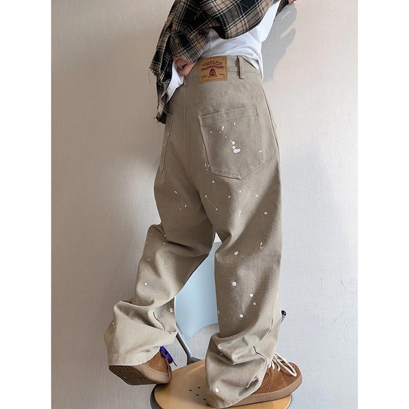 Other Carpenter Reversed Loose Fit Paint Splash Wide Leg Pants Size US 32 / EU 48 - 2 Thumbnail